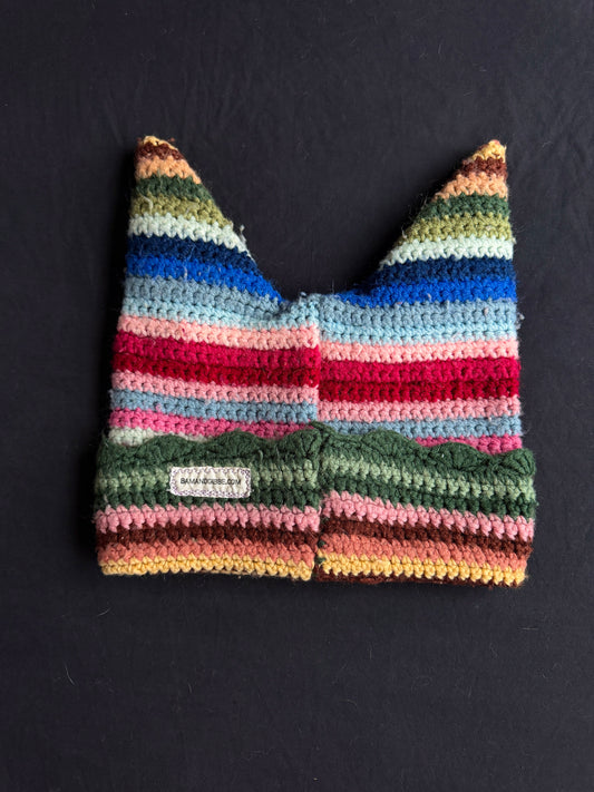 Crochet eyeball patch hat