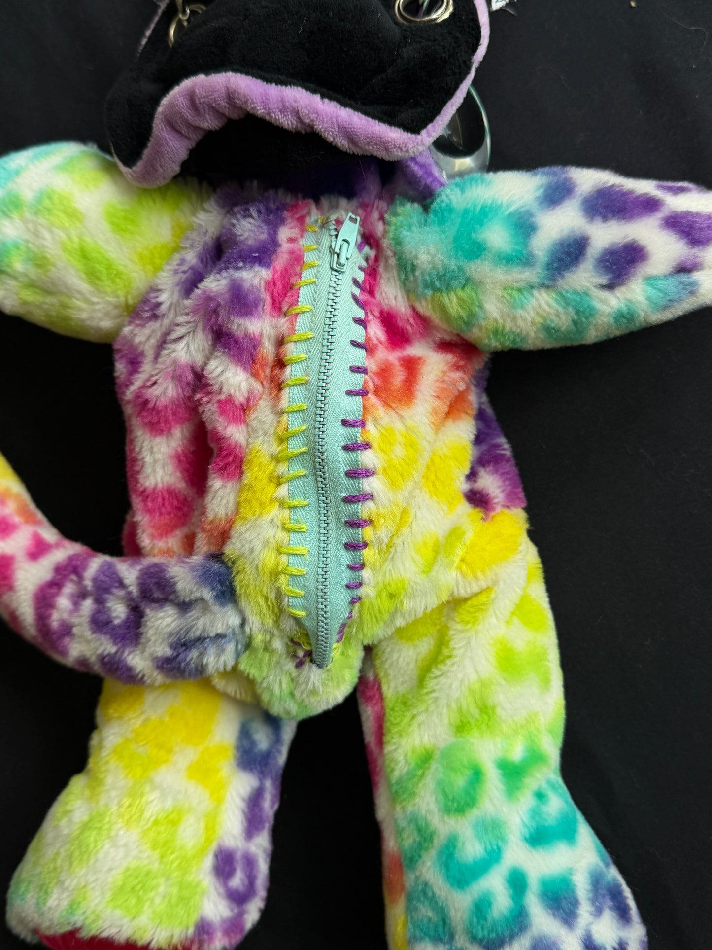 Pirate turtle + rainbow leopard hybrid side bag