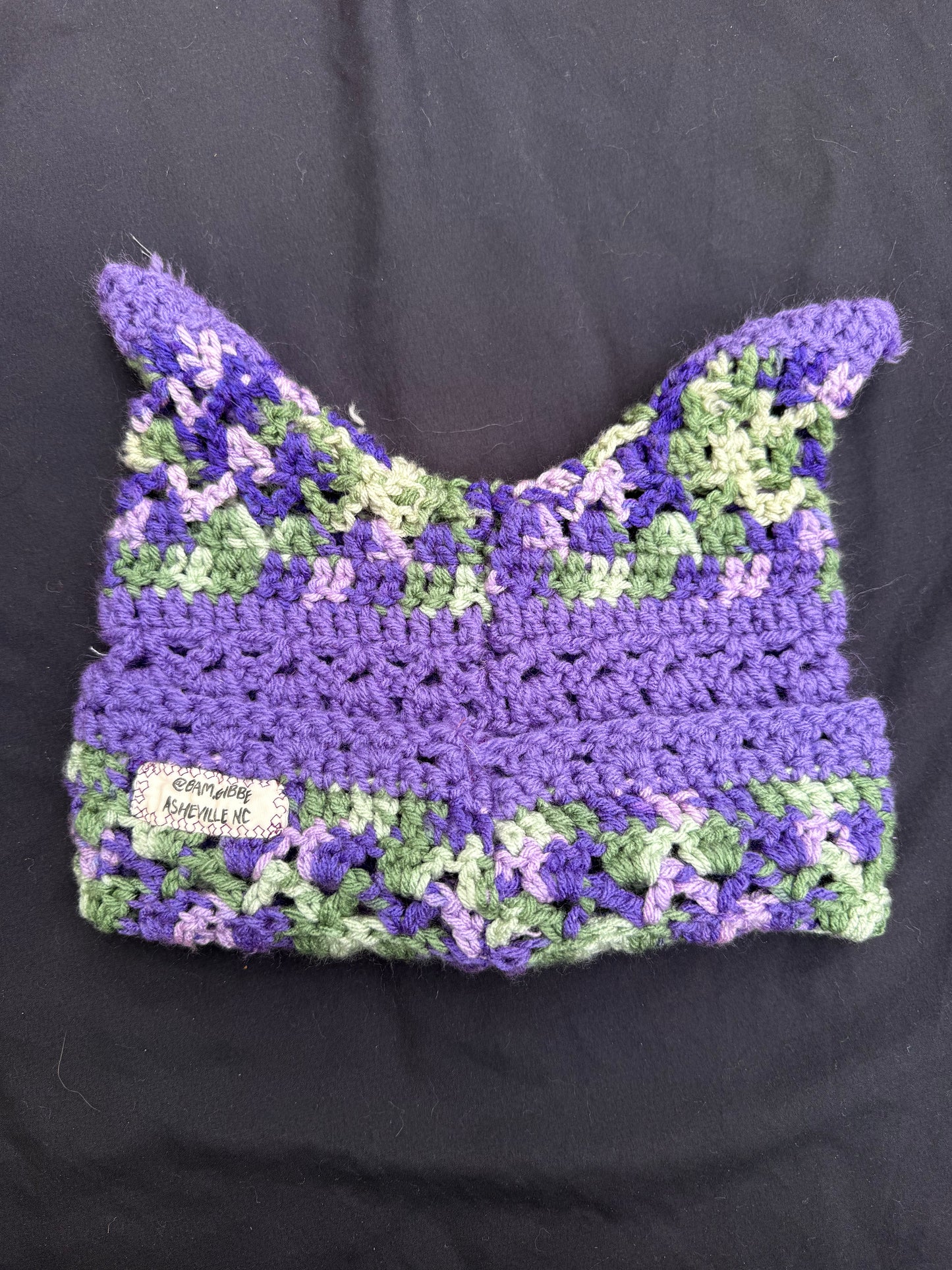 Crochet eyeball patch hat