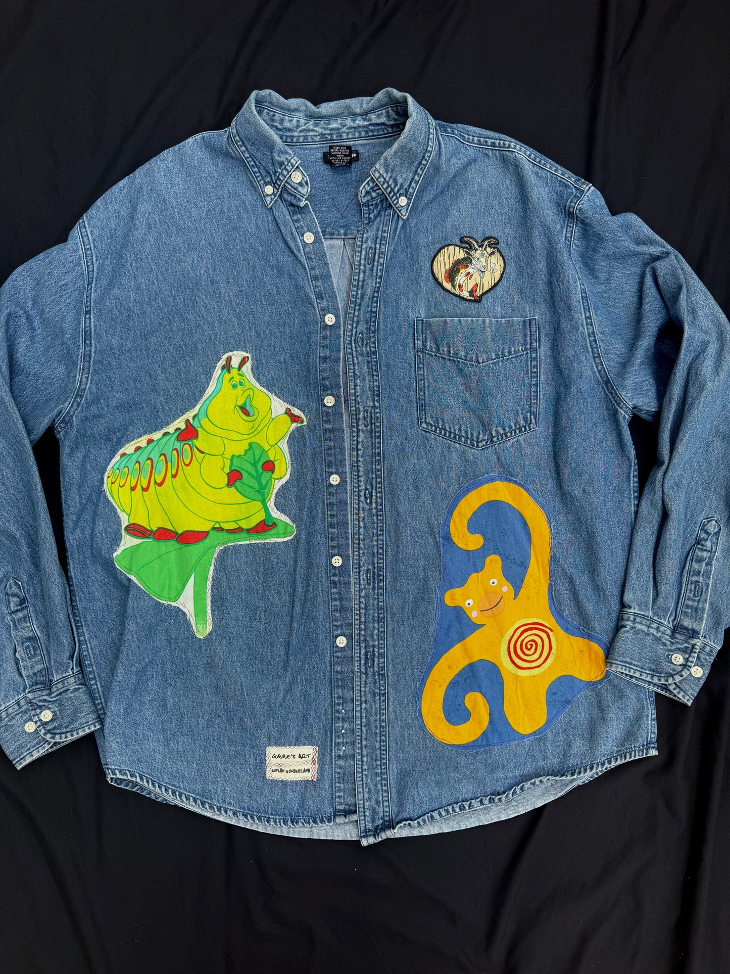 Billy strings patched jean button up