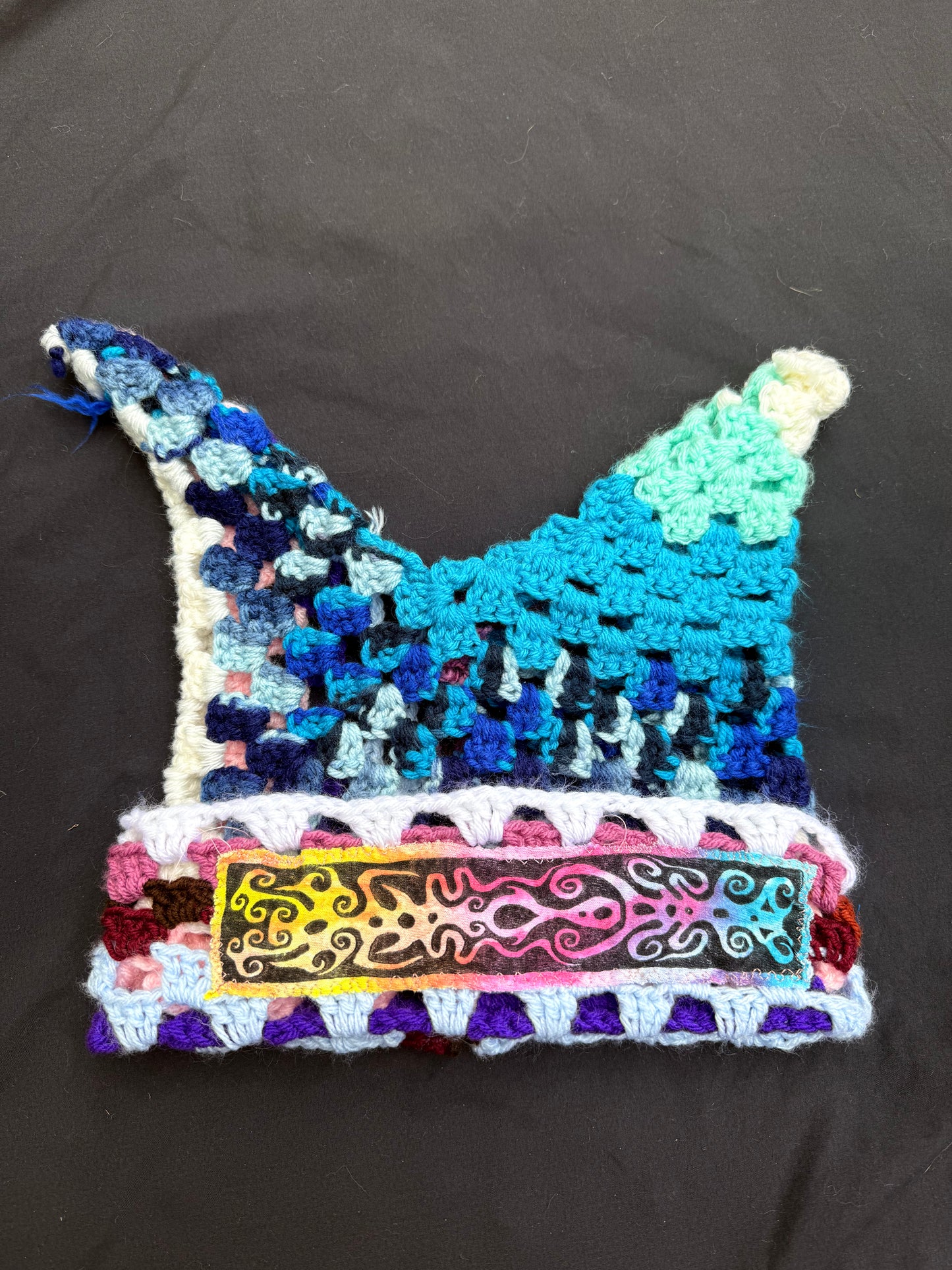 Crochet shape patch hat