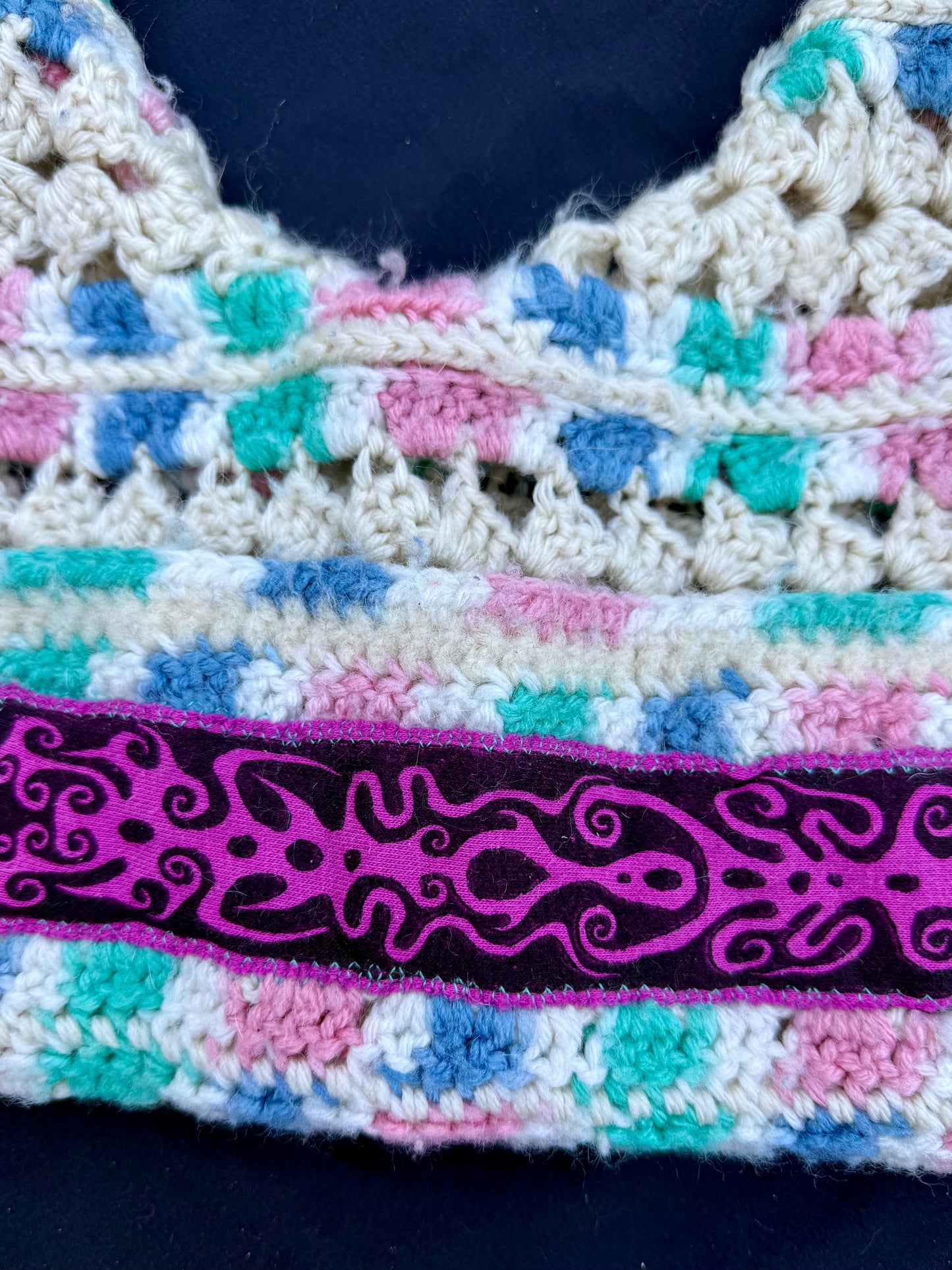 Crochet shape patch hat