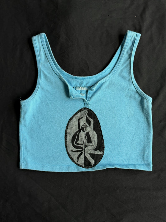 Reflections patch crop top
