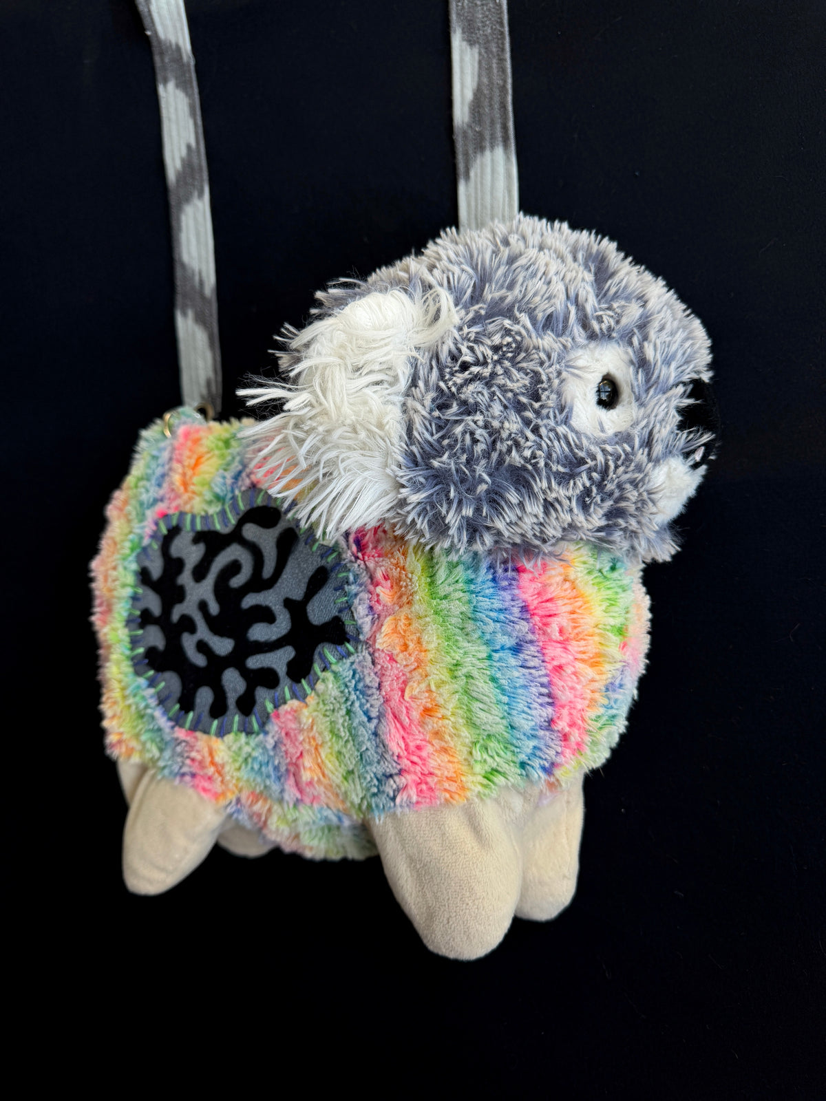 Koala + rainbow llama hybrid side bag