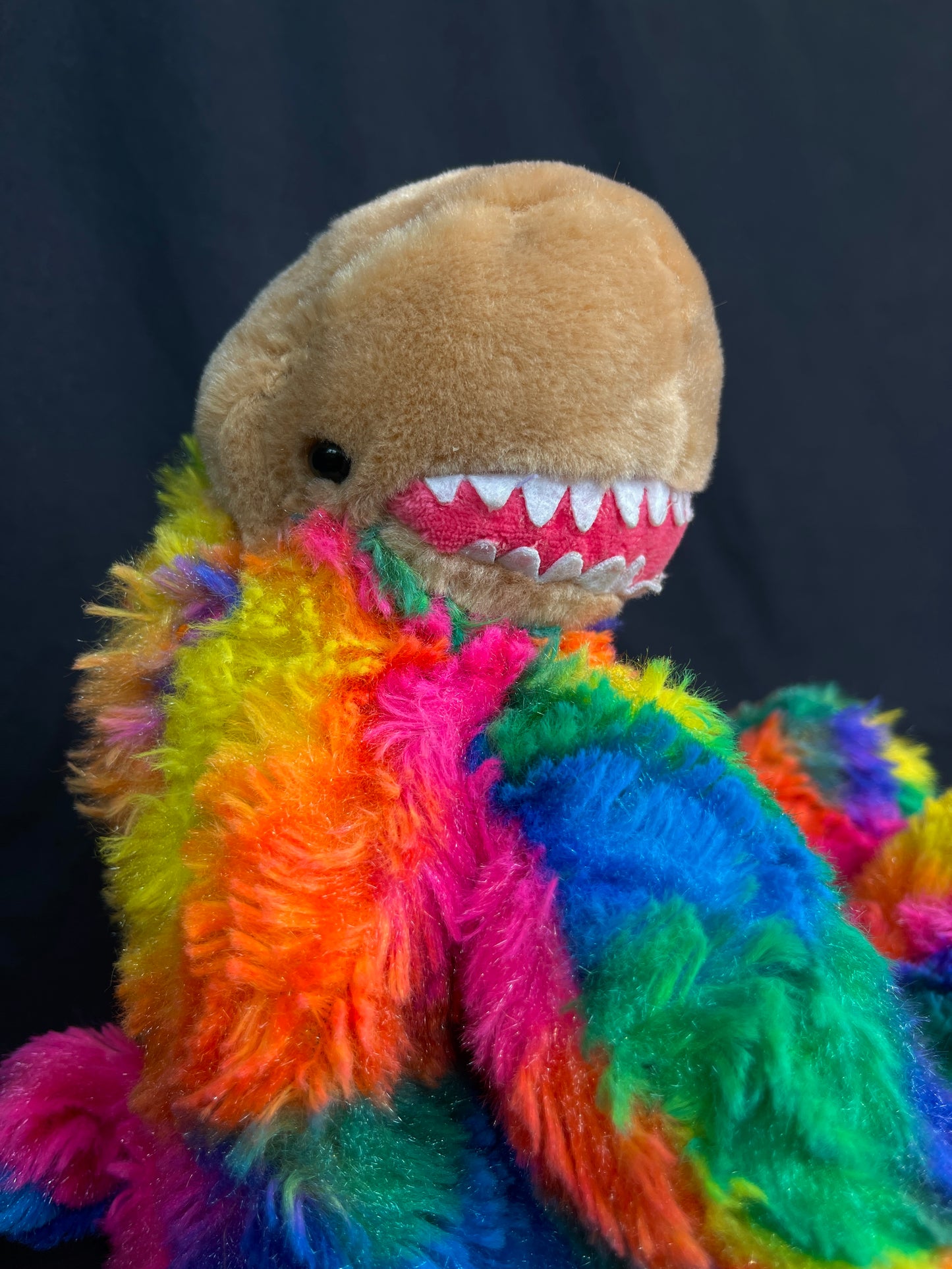 Dino + rainbow tie dye bear side bag