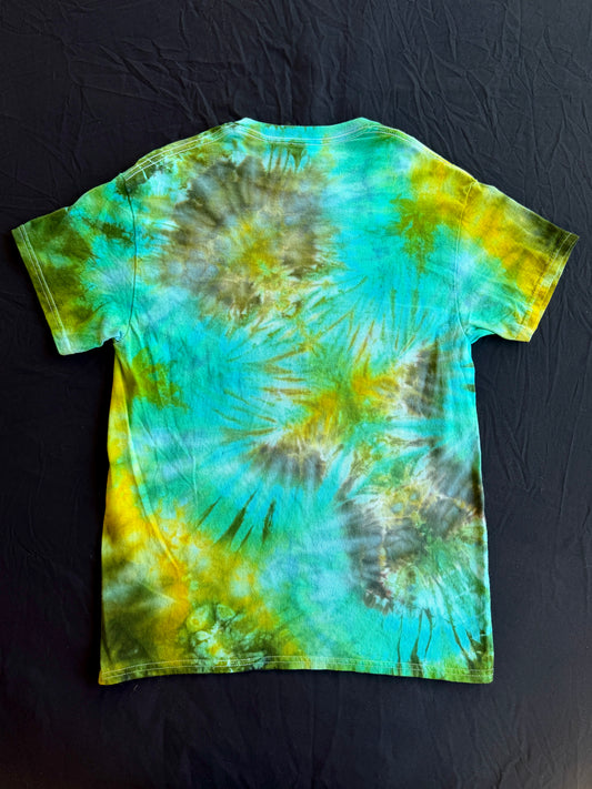 Face patch tie dye t-shirt