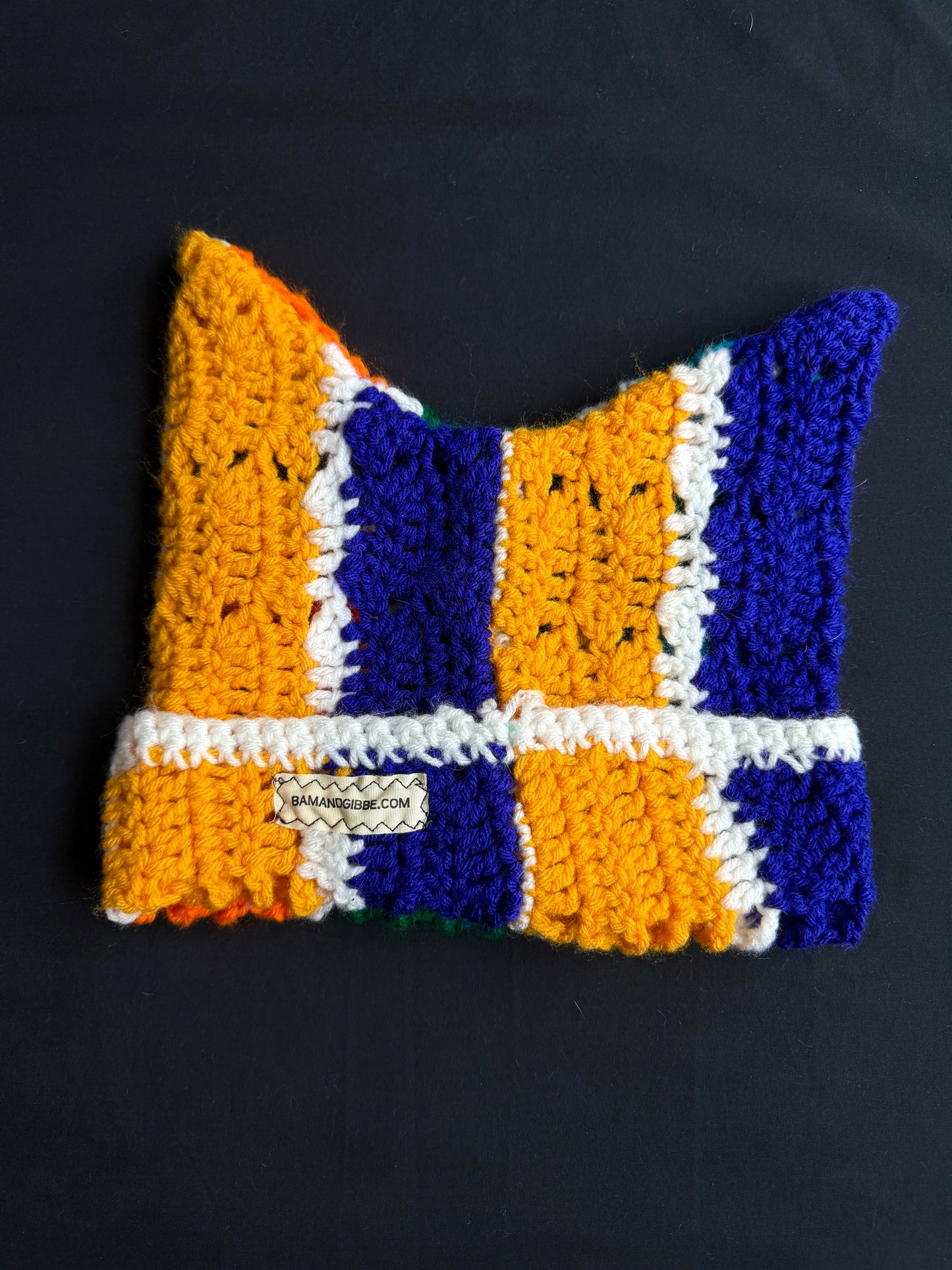 Crochet eyeball patch hat