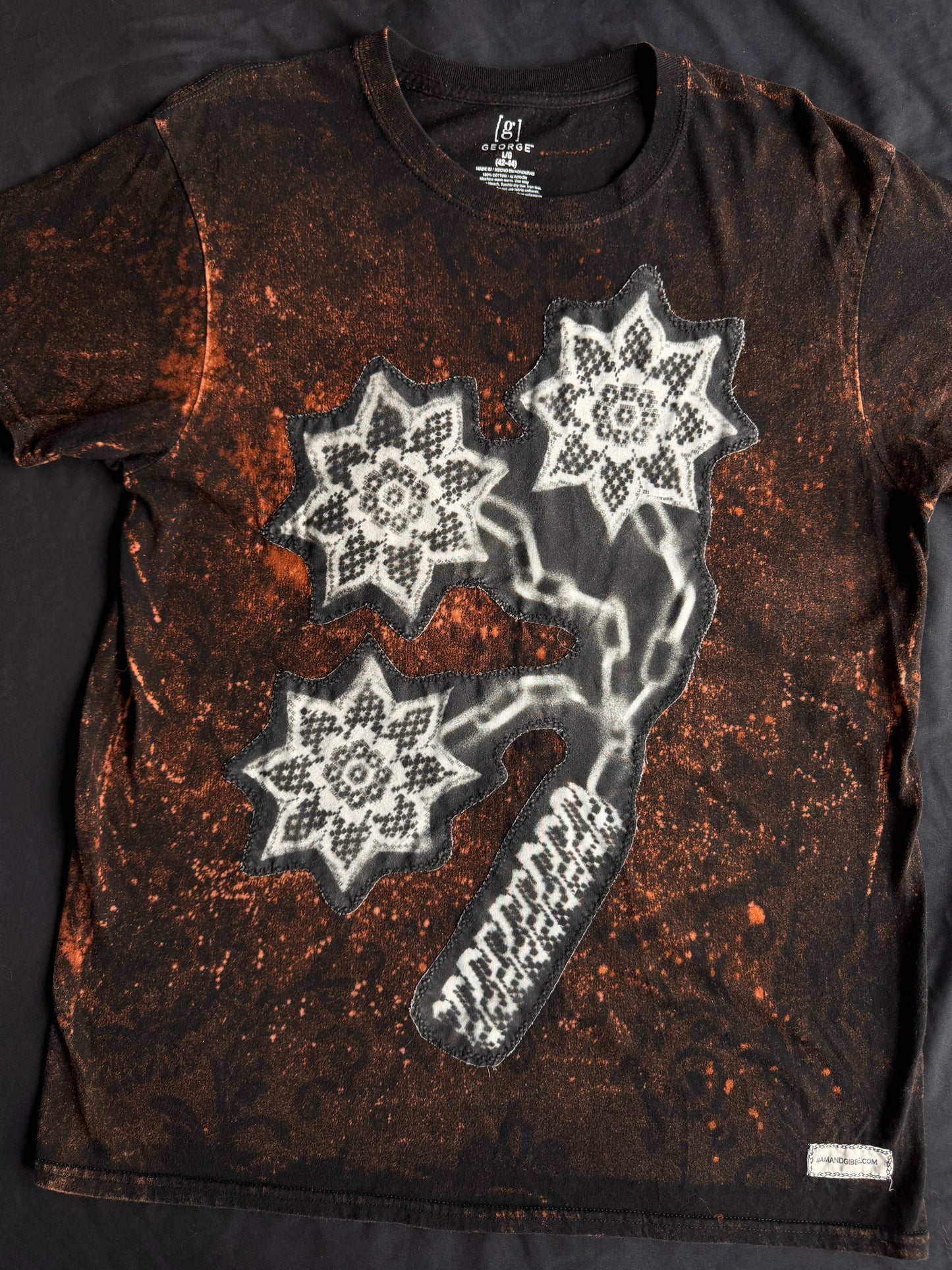 Flail bleach dyed t-shirt
