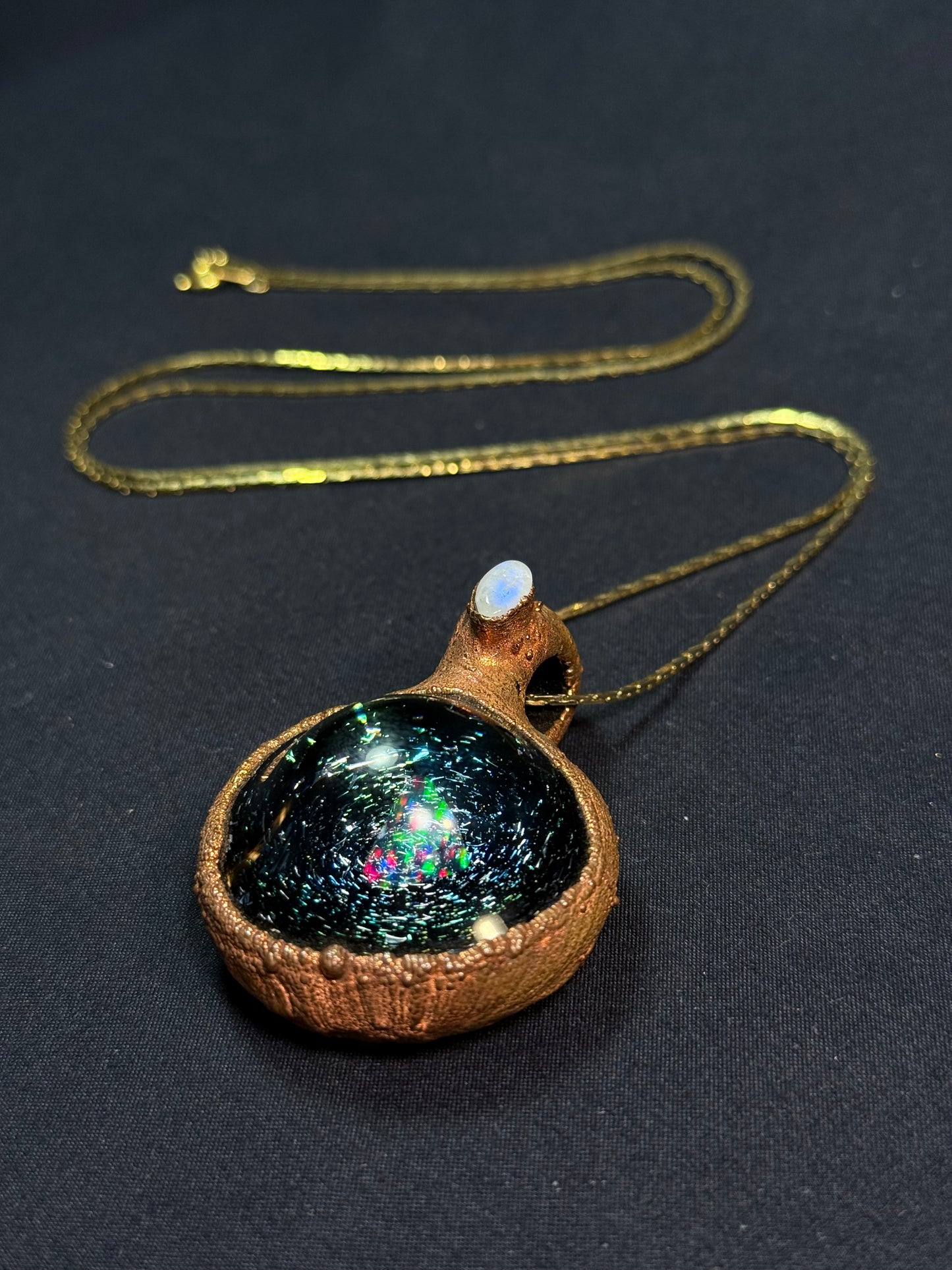 Galaxy opal amulet