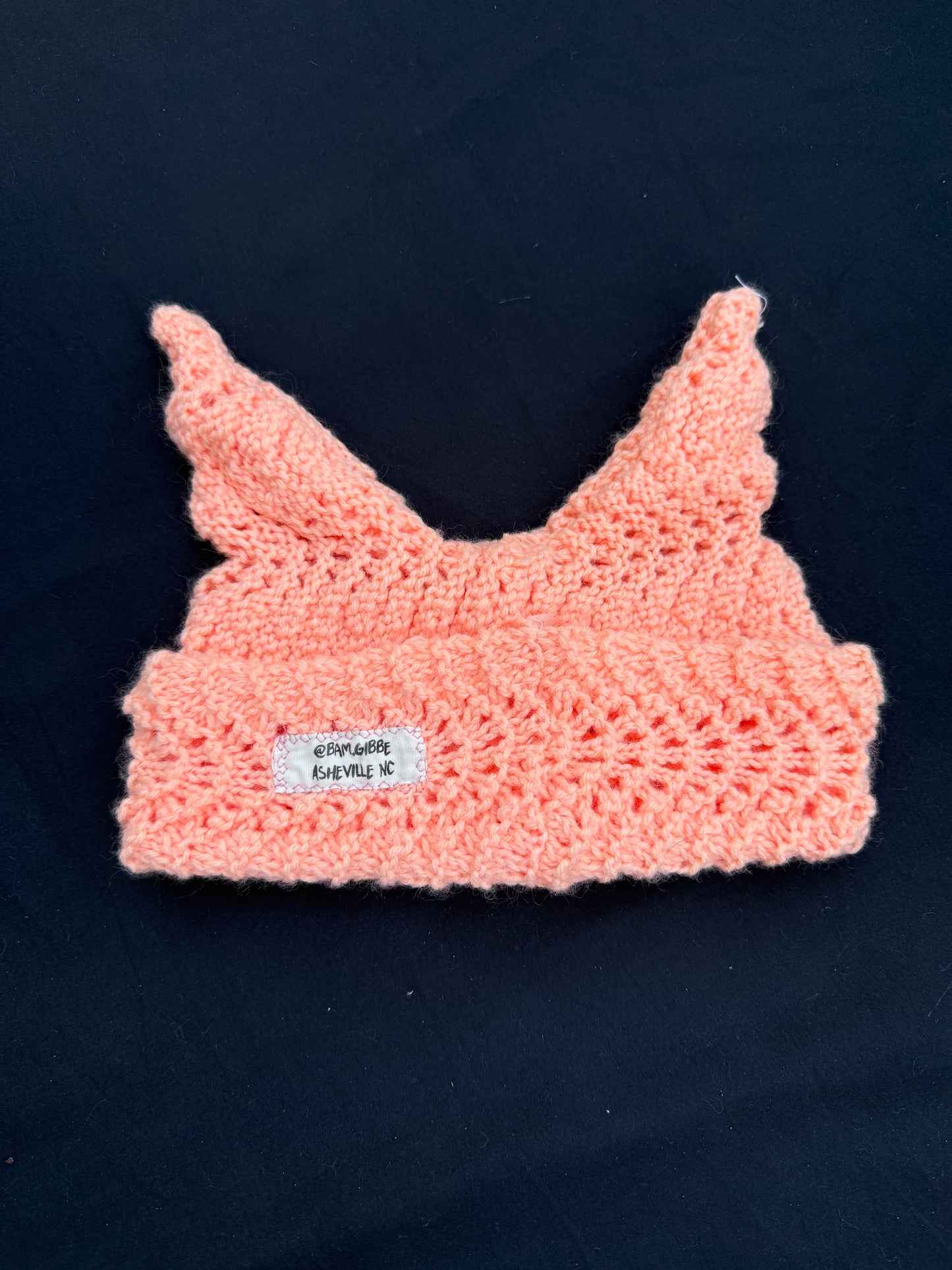 Crochet eyeball patch hat