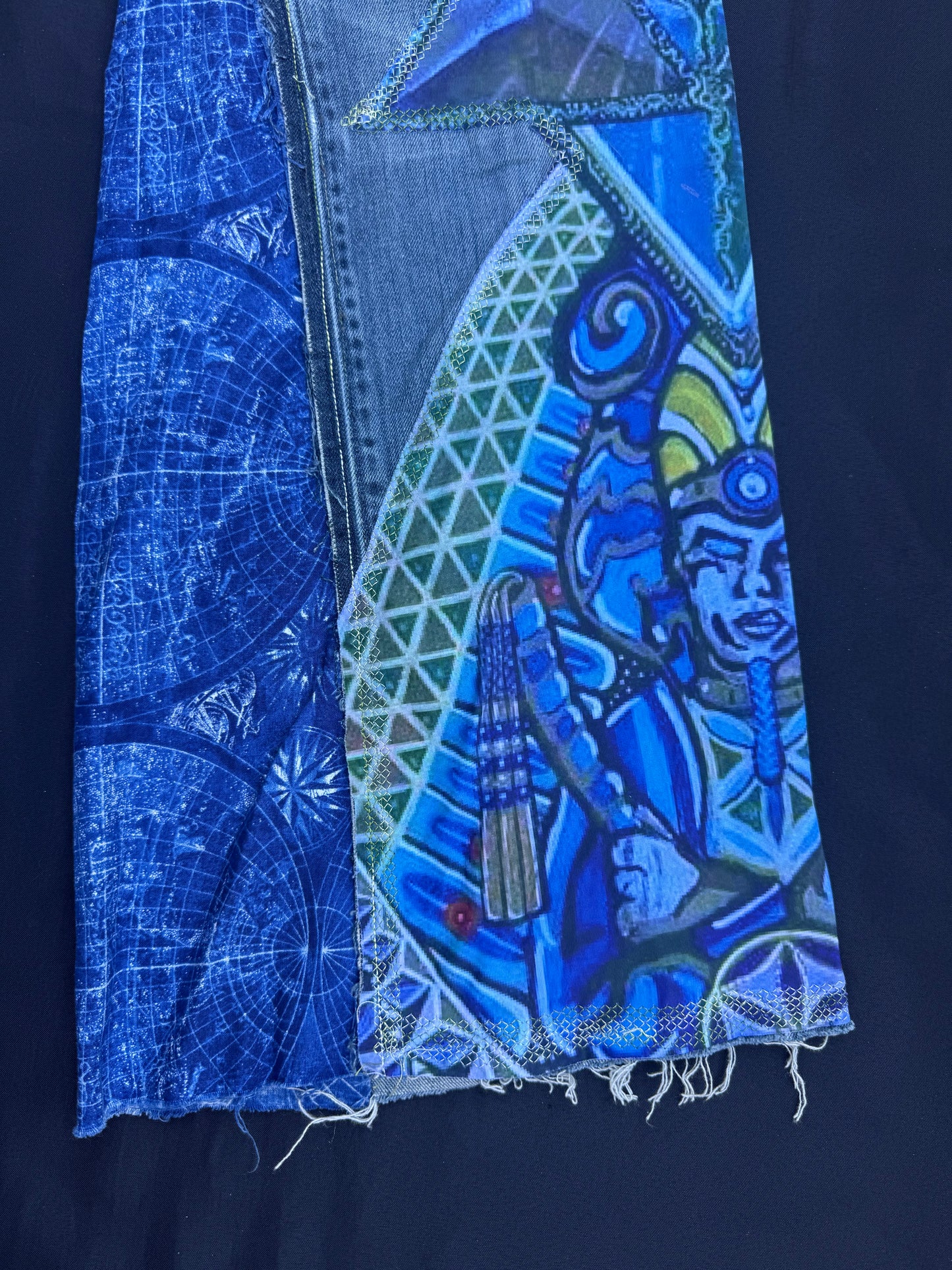 Jesse James astral pharaoh patch jeans