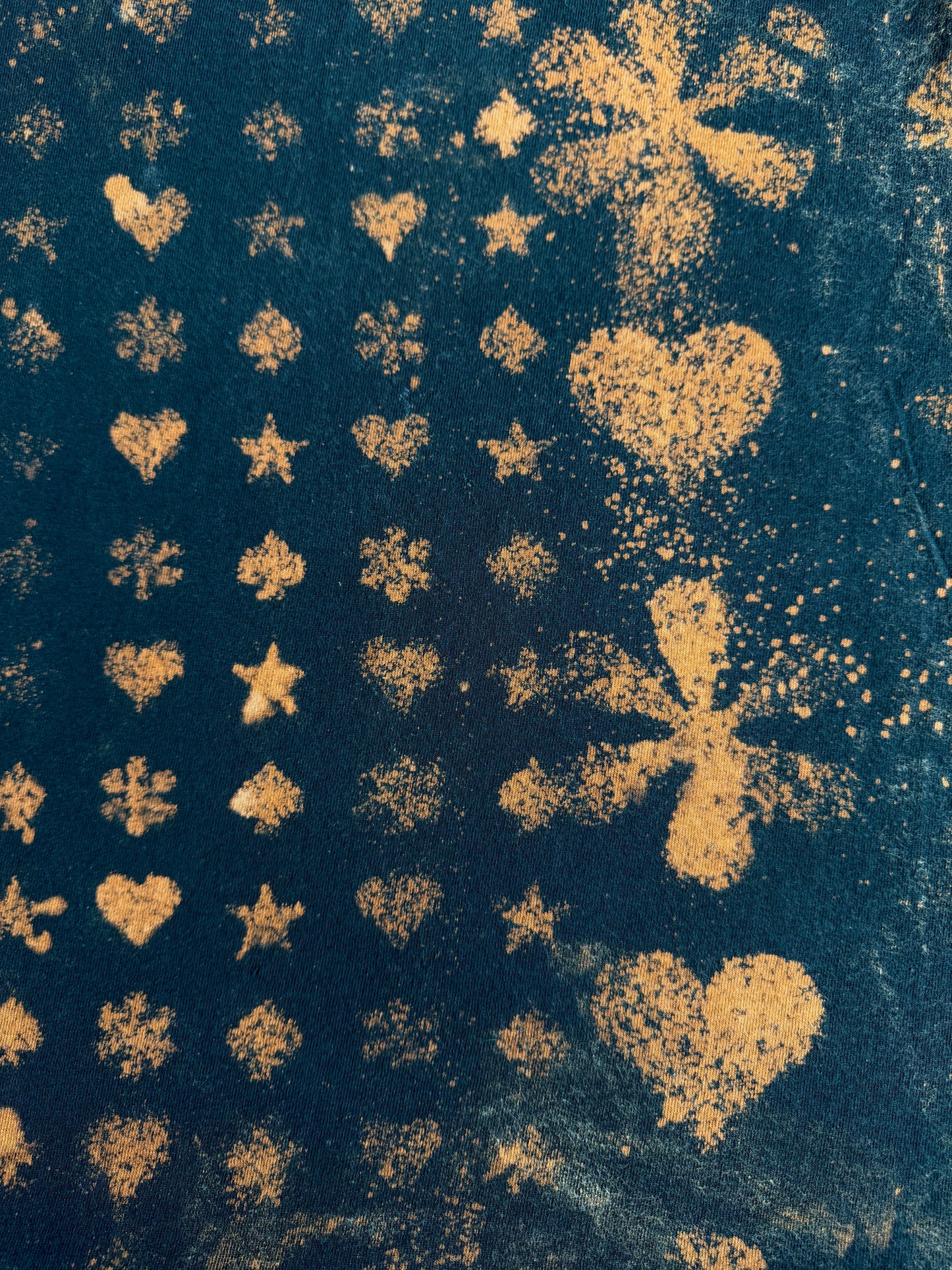 Butterfly bleach dyed t-shirt