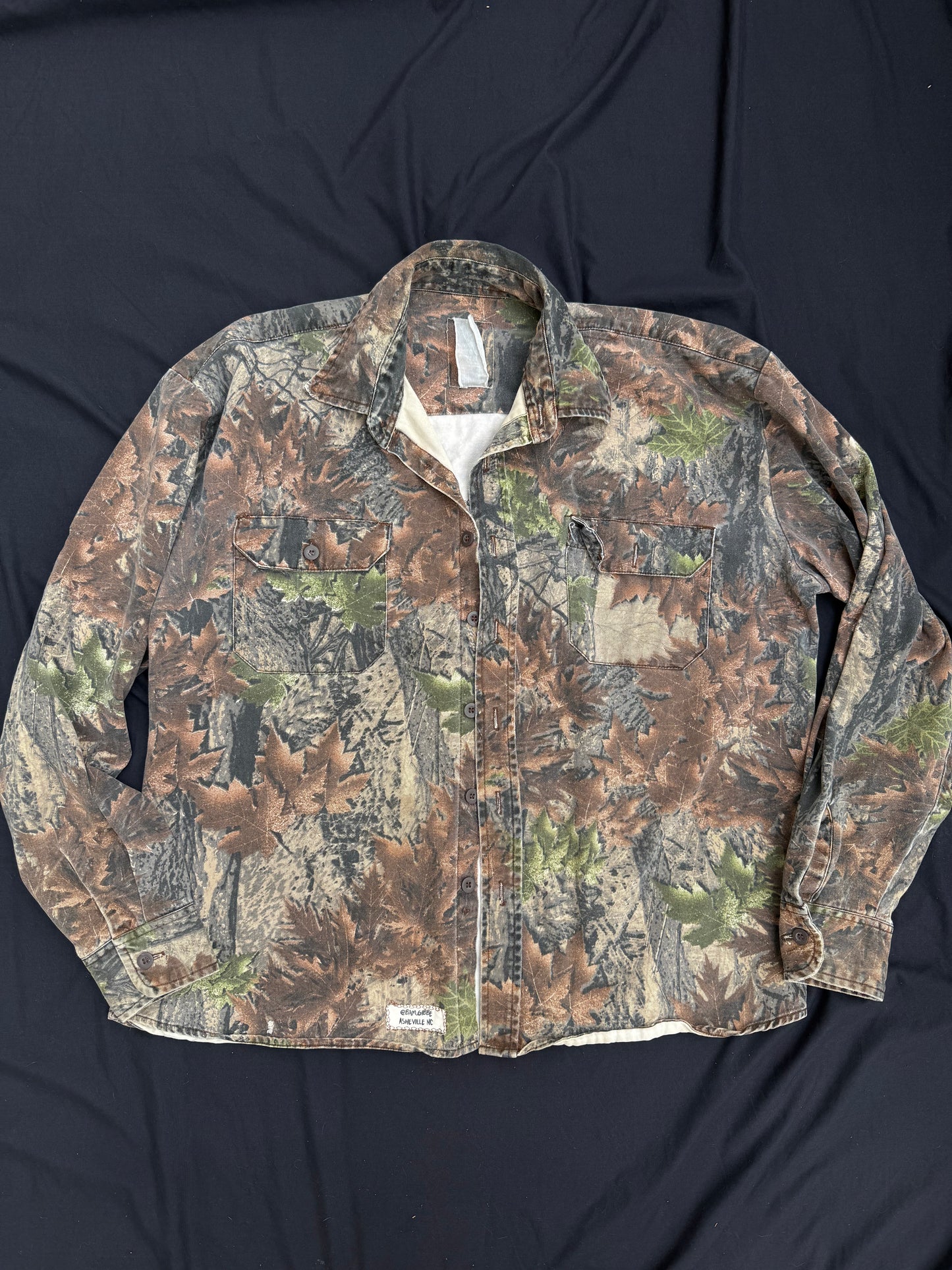 Billy goat scrap patch on camo jacket