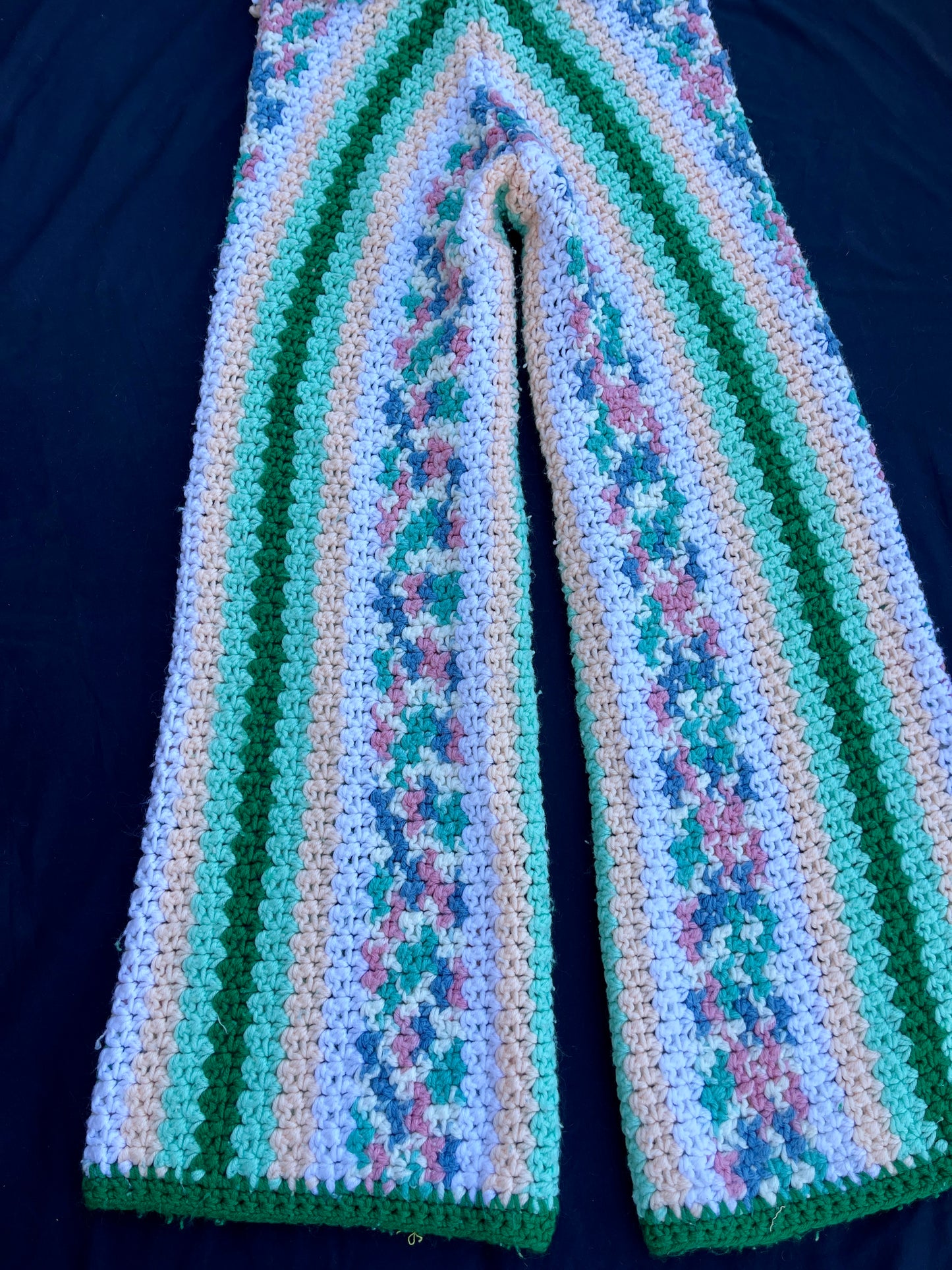 Sea foam crochet pants