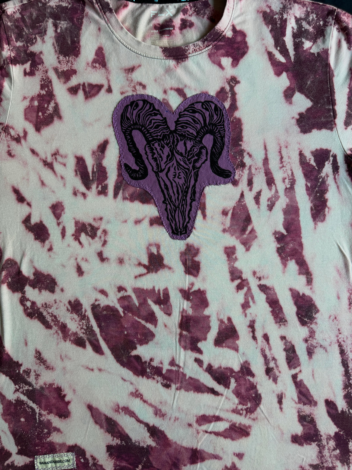 All seeing billy skull bleach dyed t-shirt