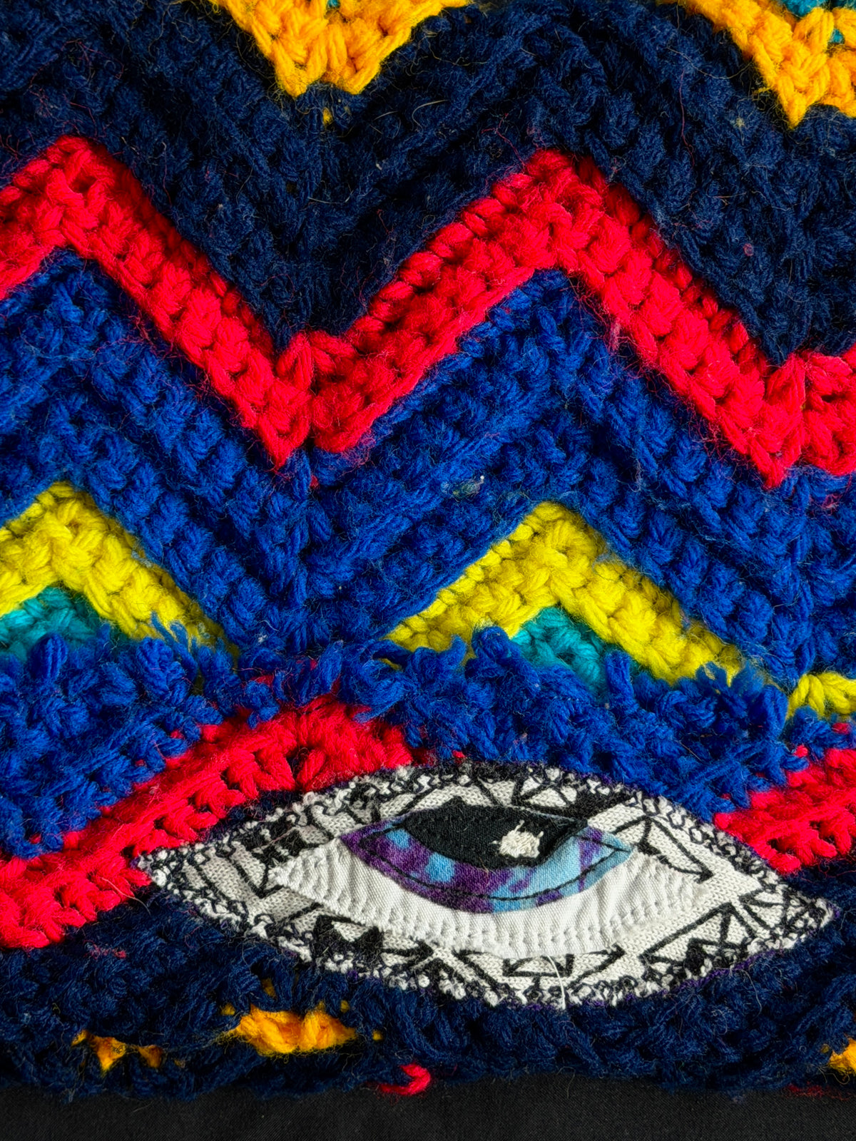 Crochet eyeball hat