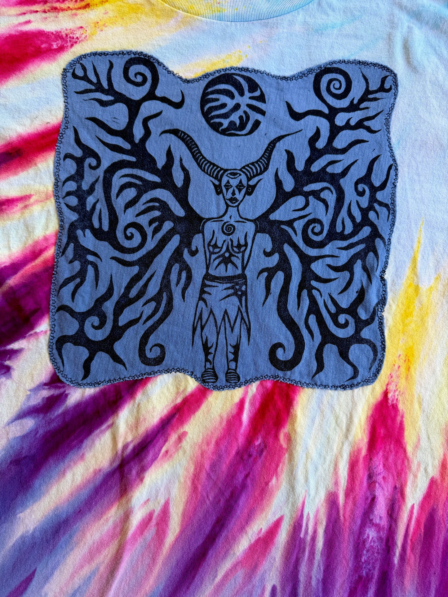 Moon goddess tie dye t-shirt