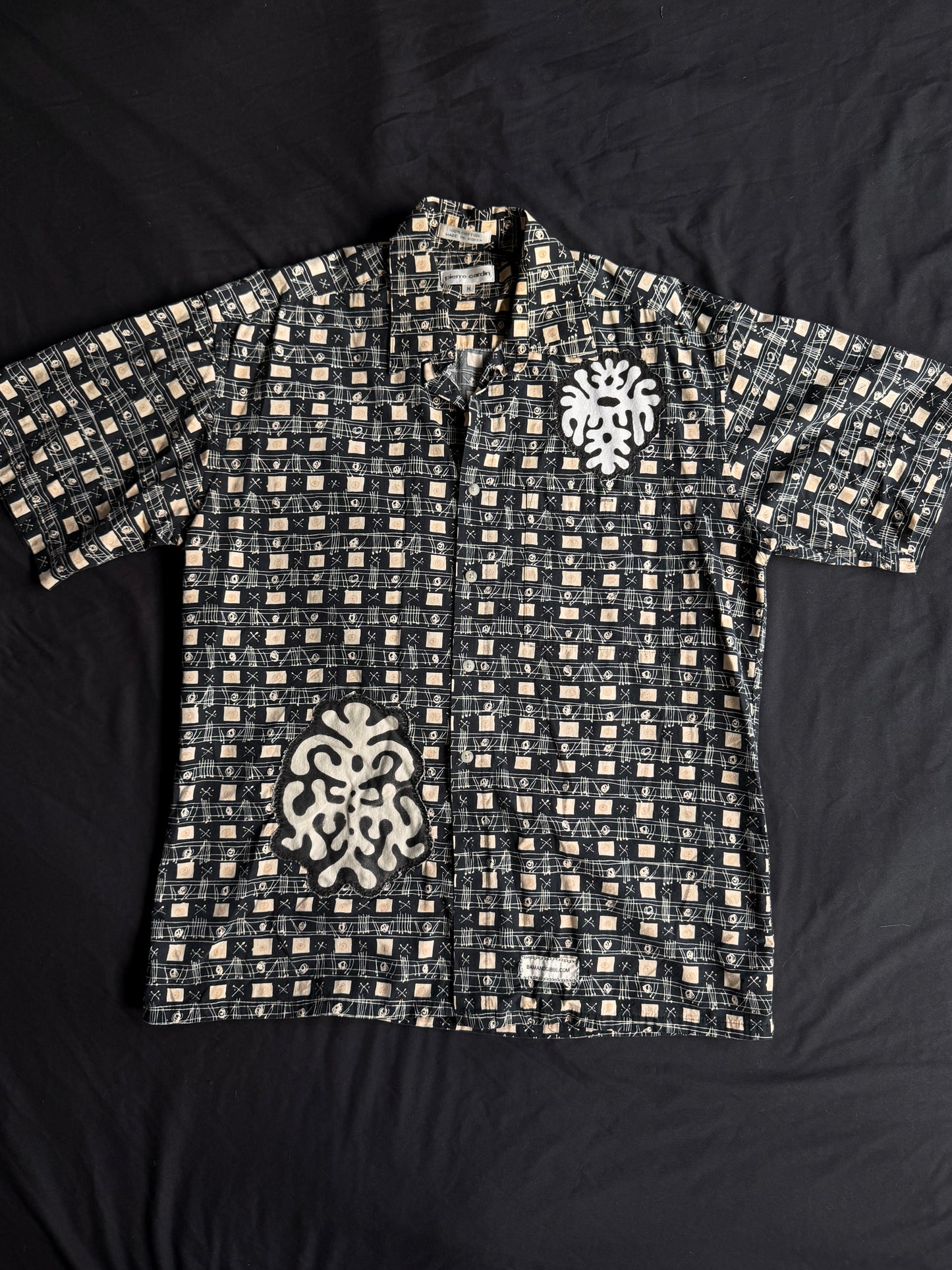 Clown + shapes button up short sleeve