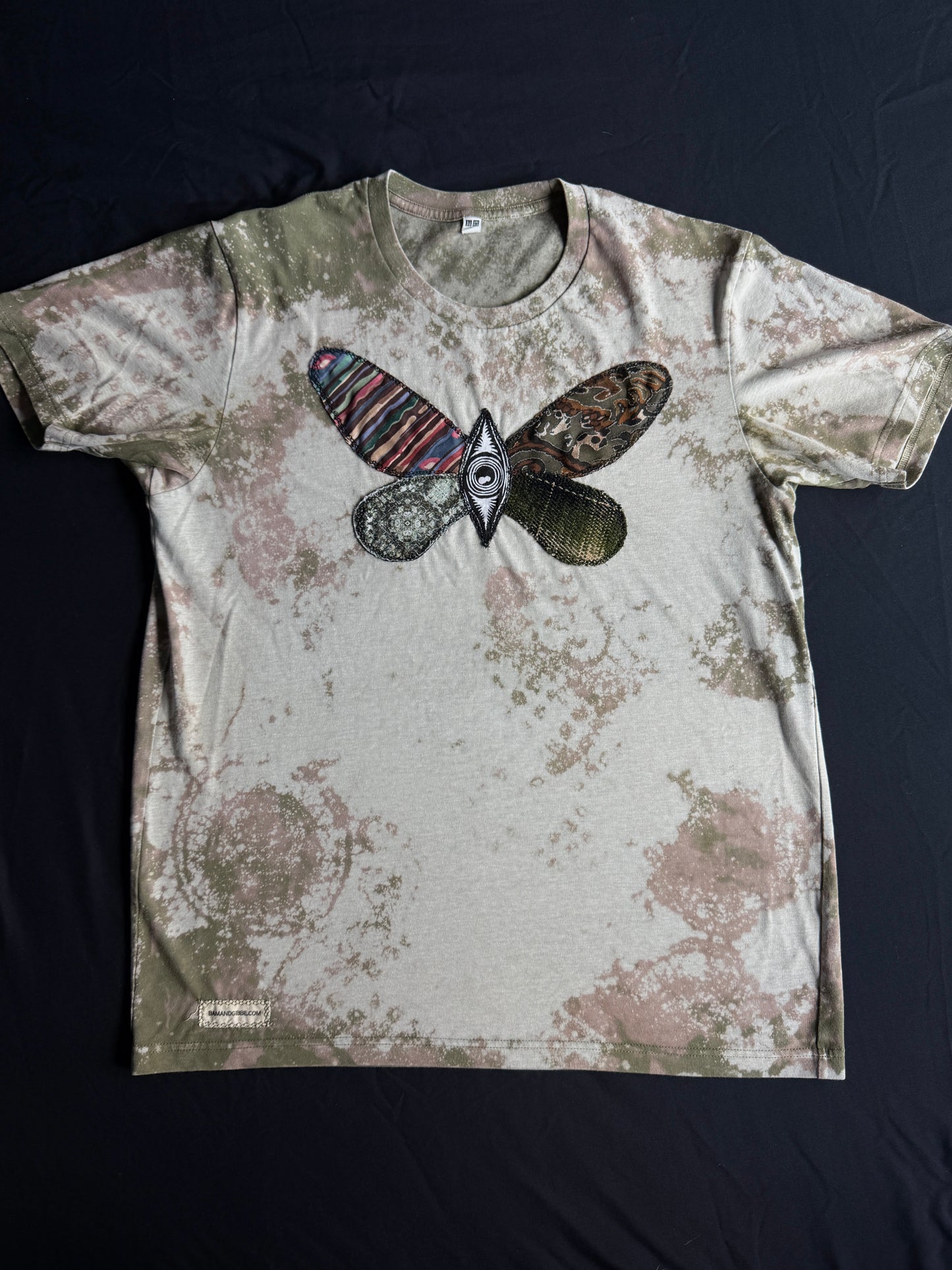 Butterfly bleach dyed shirt