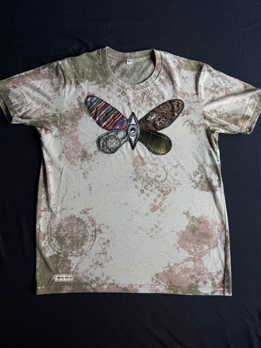 Butterfly bleach dyed shirt