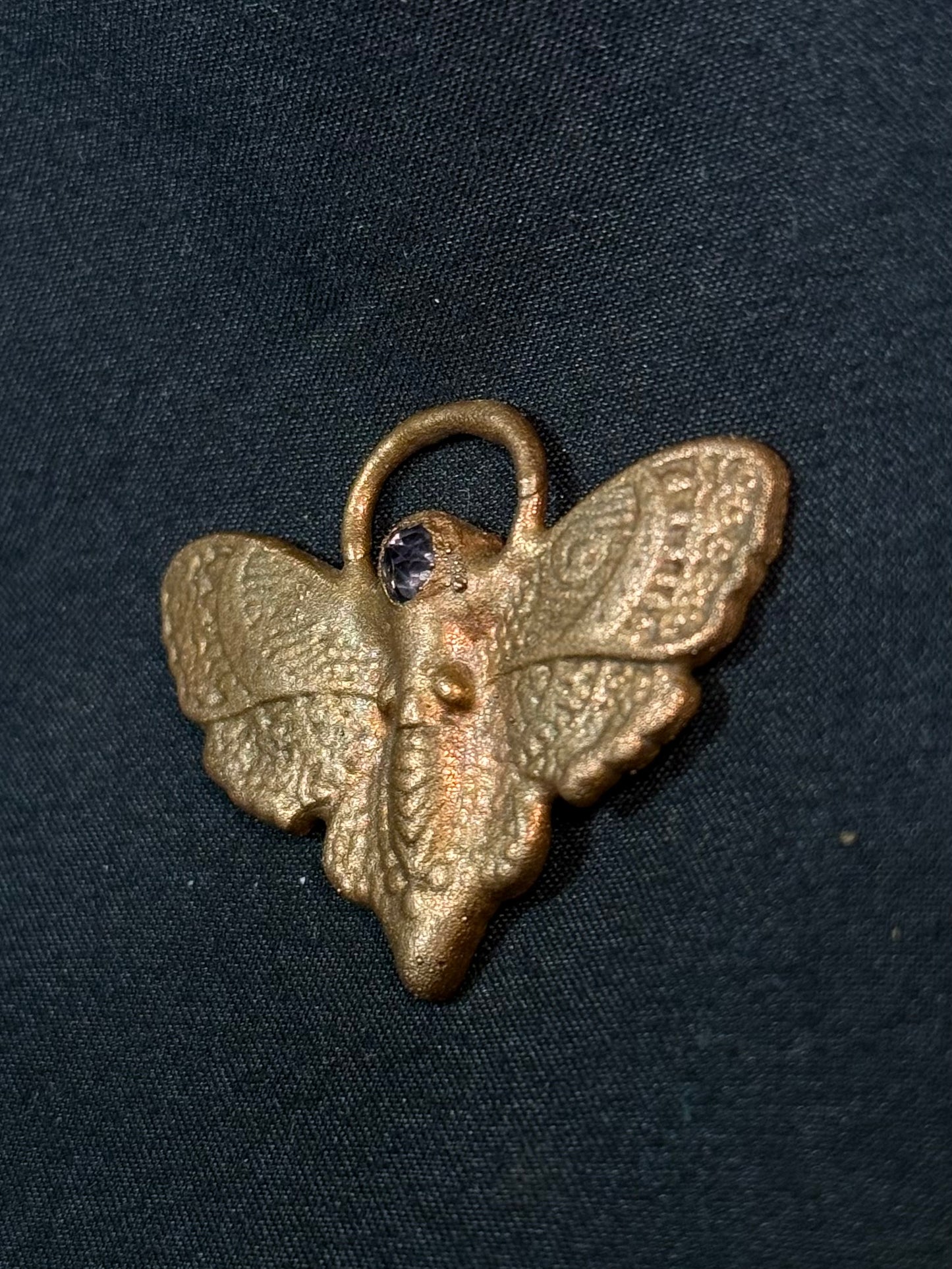Amethyst moth amulet
