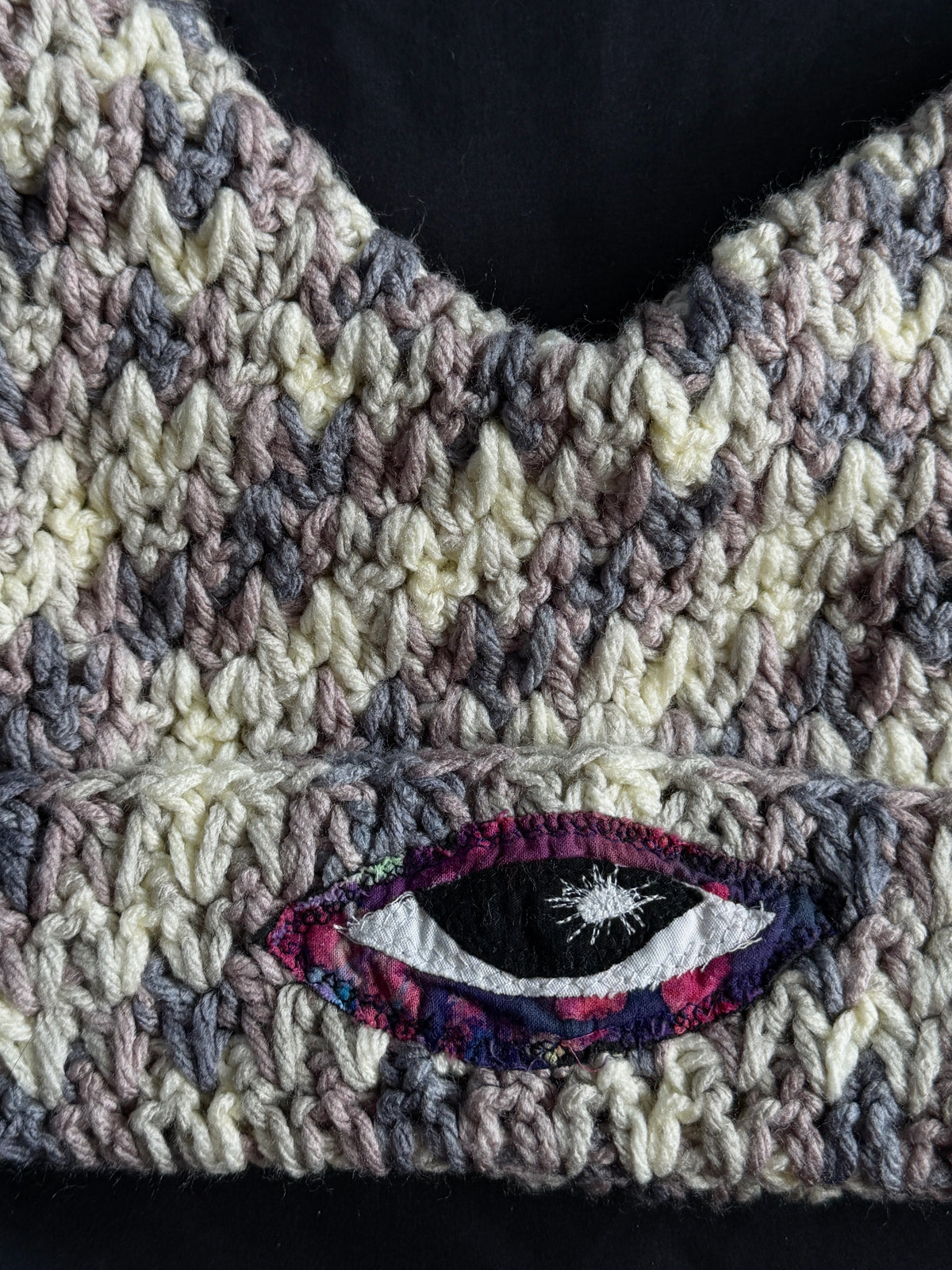 Crochet eyeball hat
