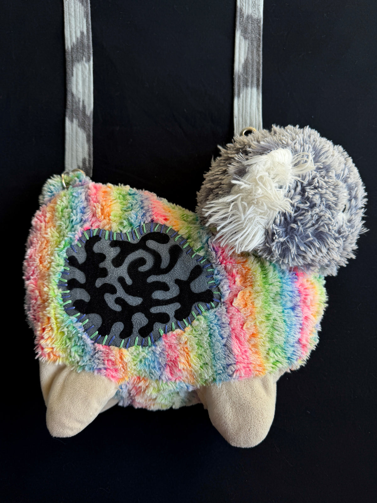 Koala + rainbow llama hybrid side bag