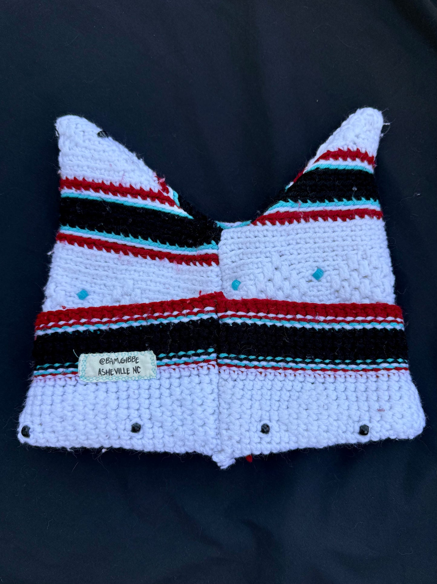 Crochet eyeball patch hat