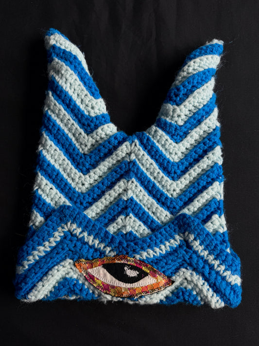 Crochet eyeball hat