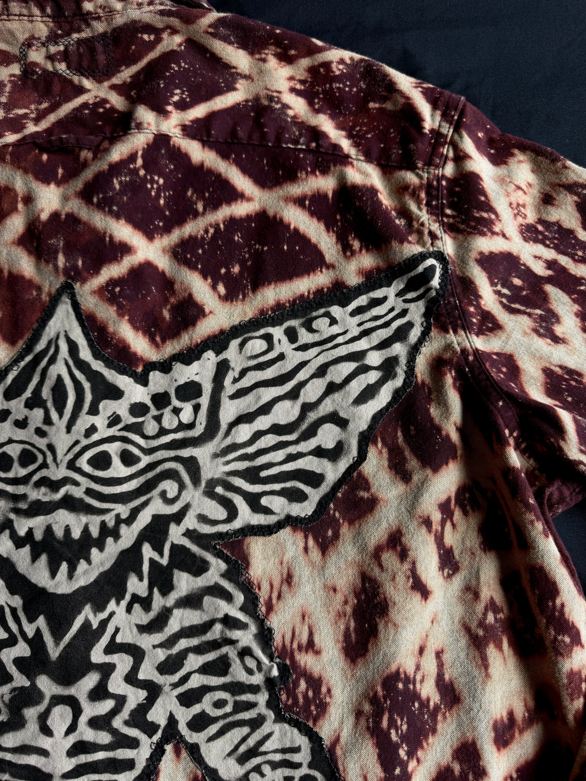 Gremlin bleach dyed button down