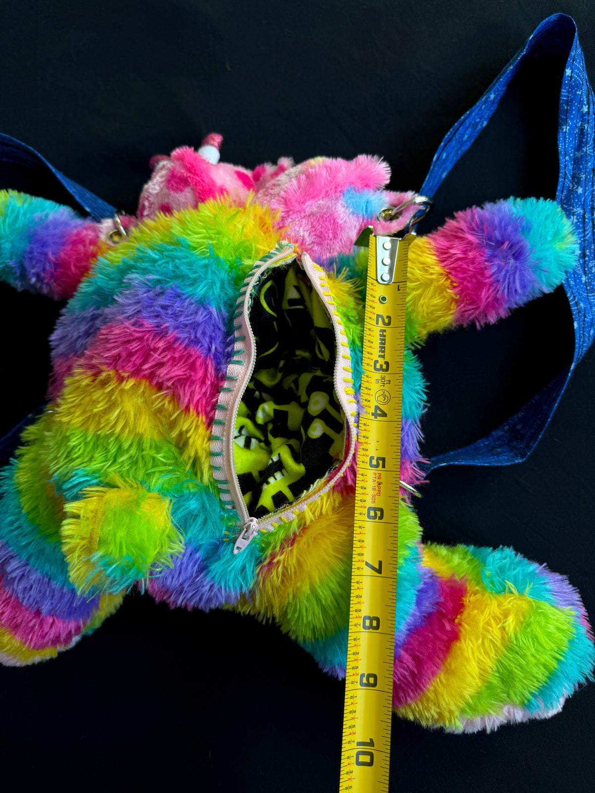 Two headed rainbow explosion hybrid back pack