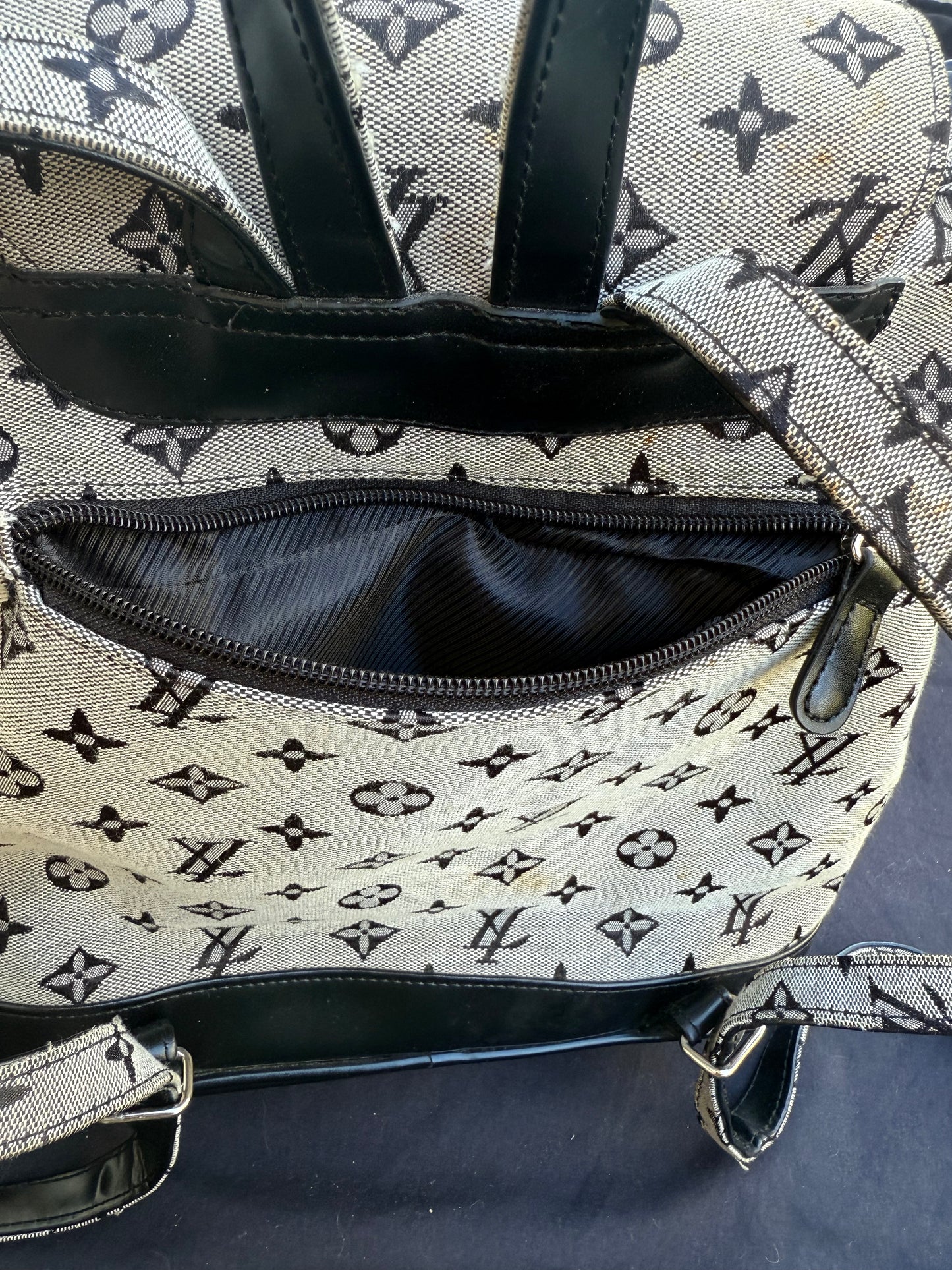 LV double baby head back pack