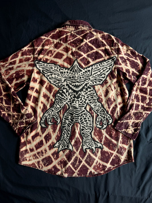Gremlin bleach dyed button down
