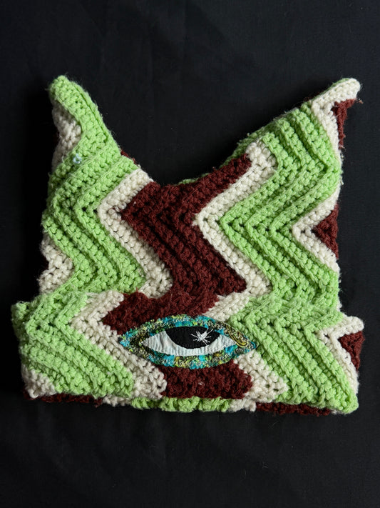 Crochet eyeball hat