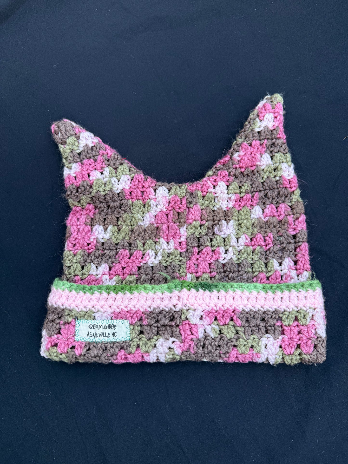 Crochet eyeball patch hat