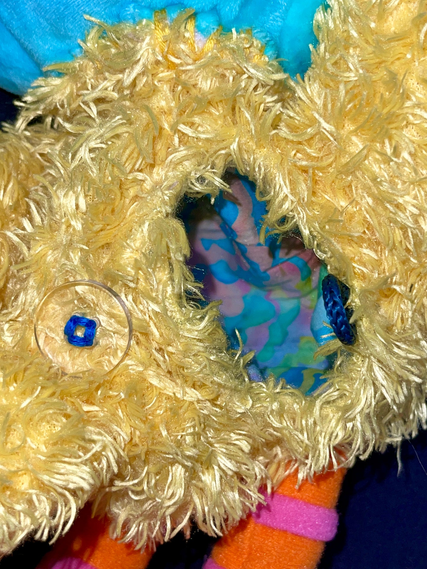 Care bear + big bird keychain stash pouch