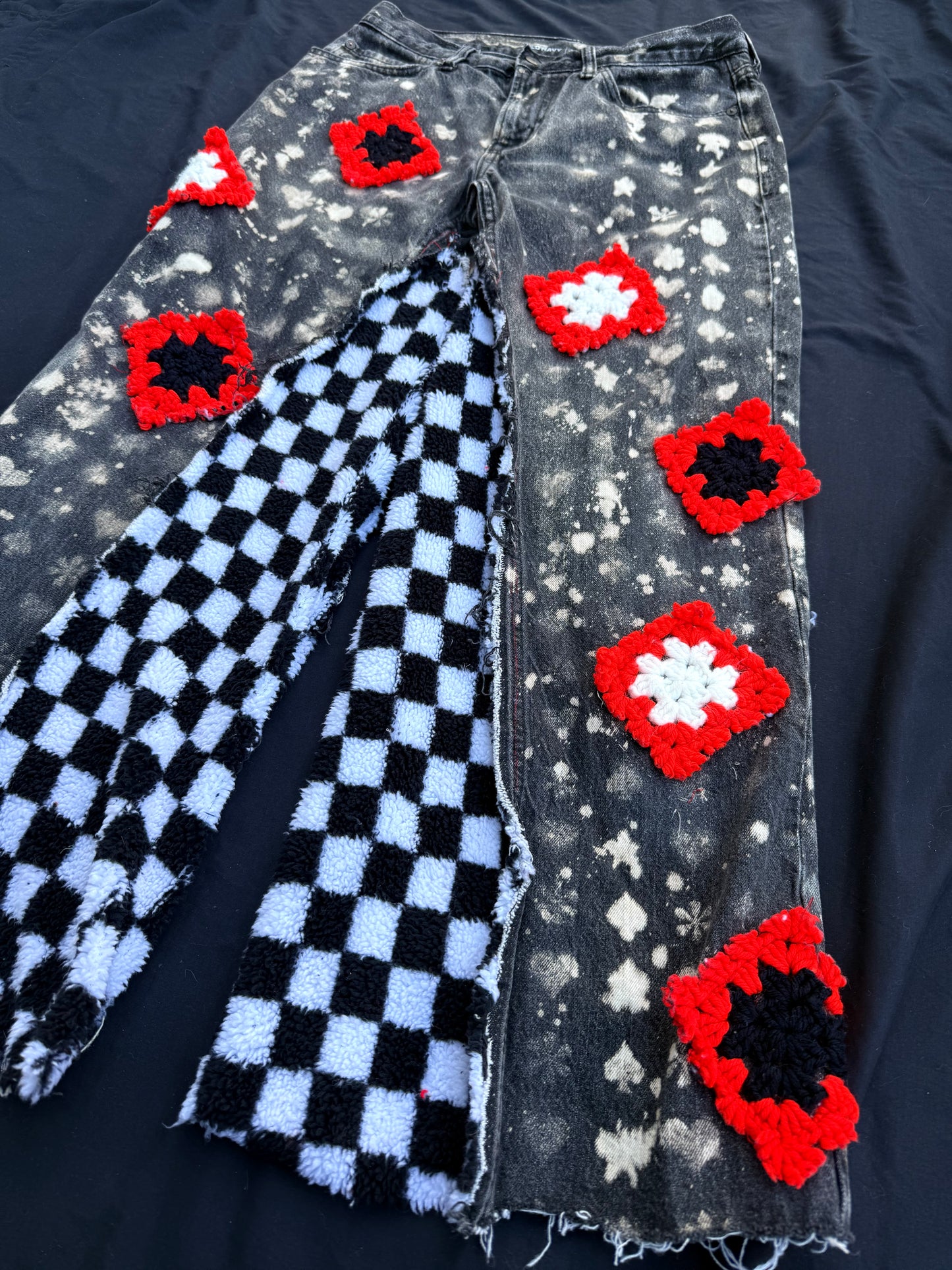 Casino clown granny square pants