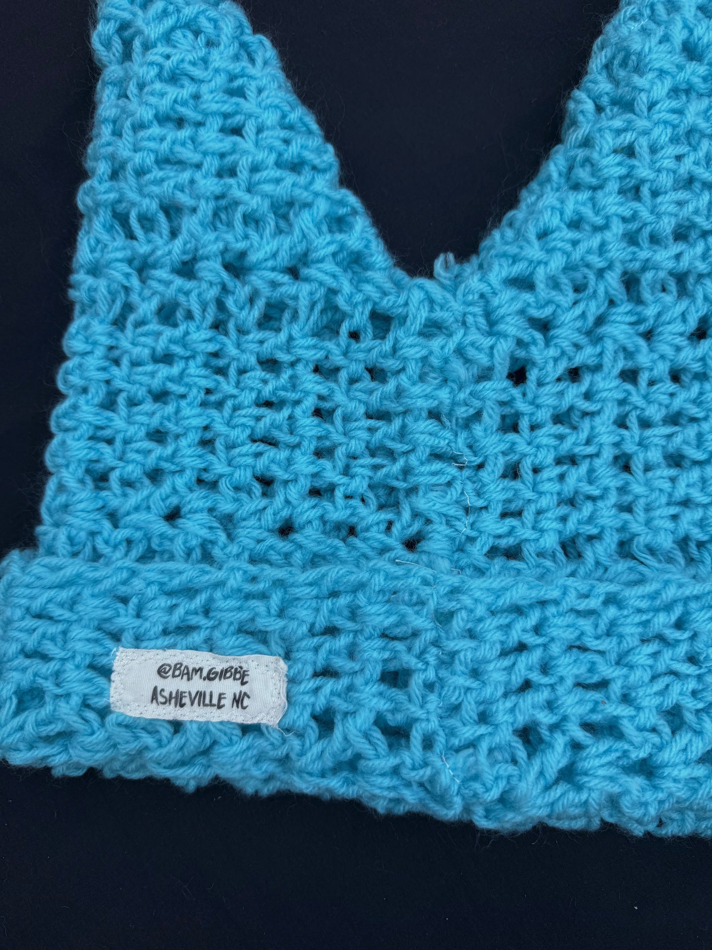 Crochet eyeball patch hat