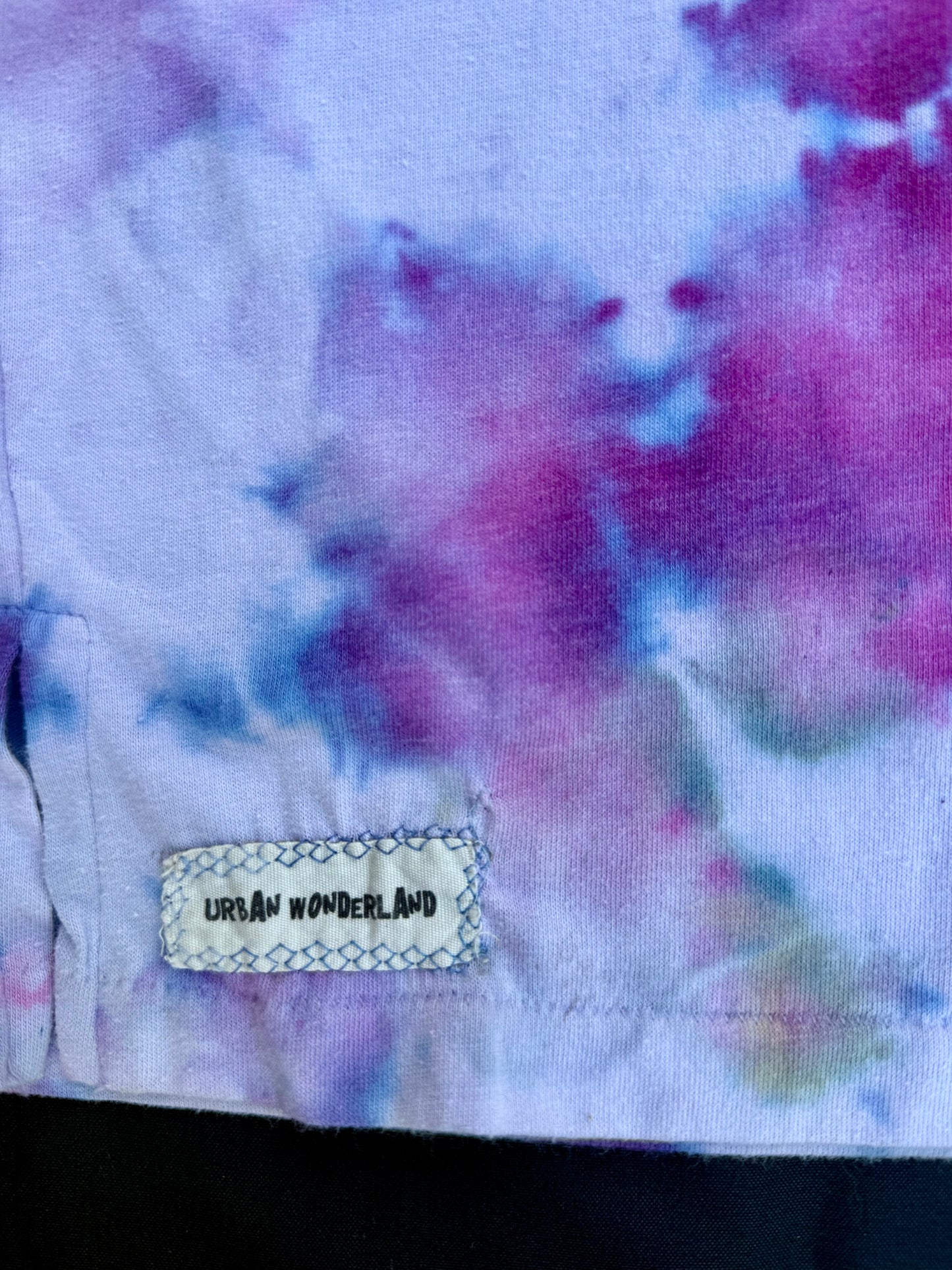 Clown patch tie dye t-shirt