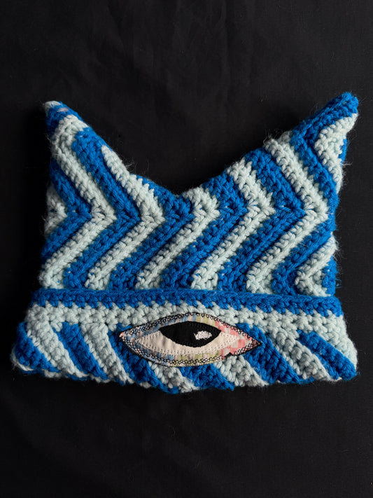 Crochet eyeball hat