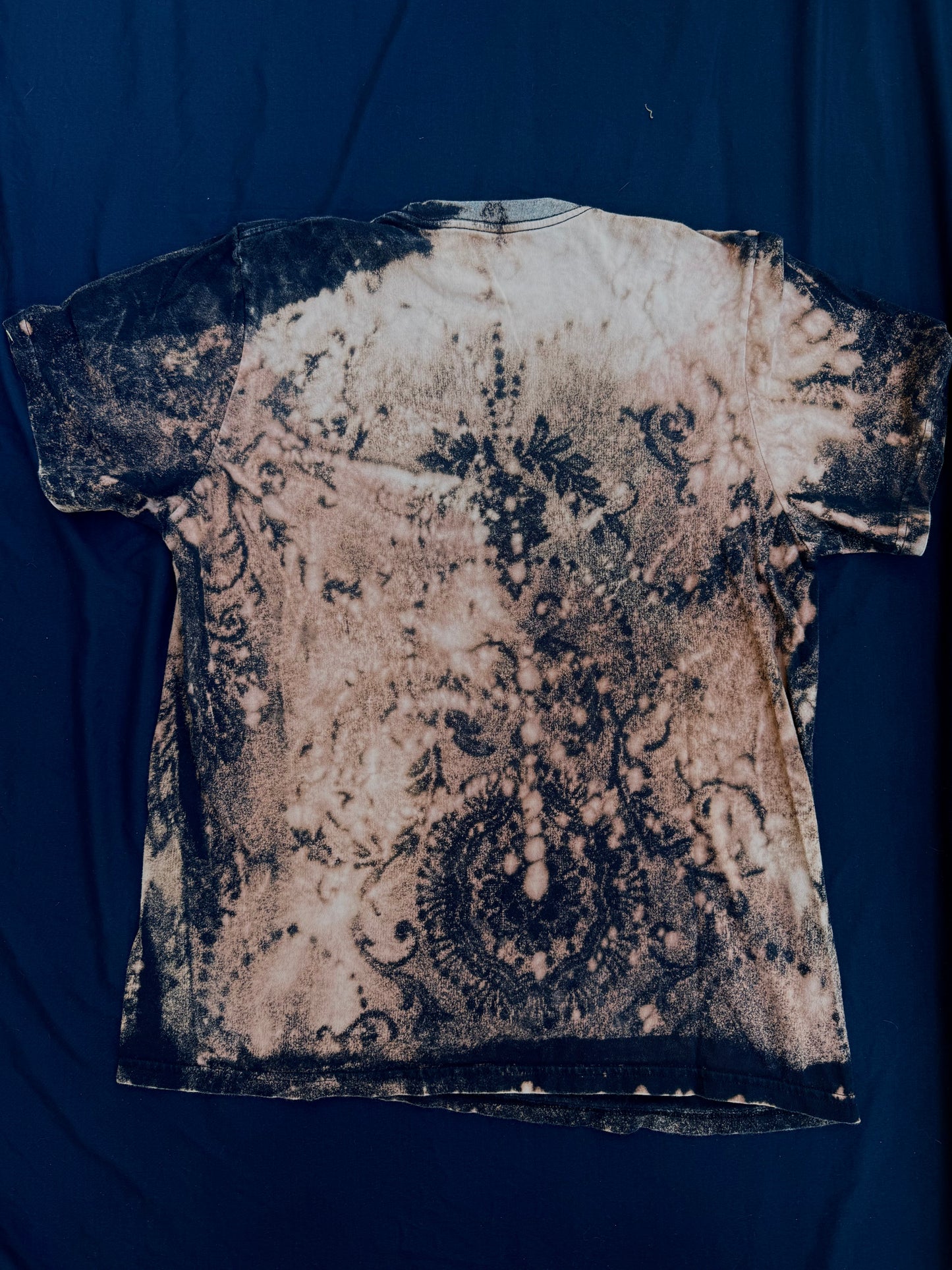 All seeing billy skull bleach dyed t shirt