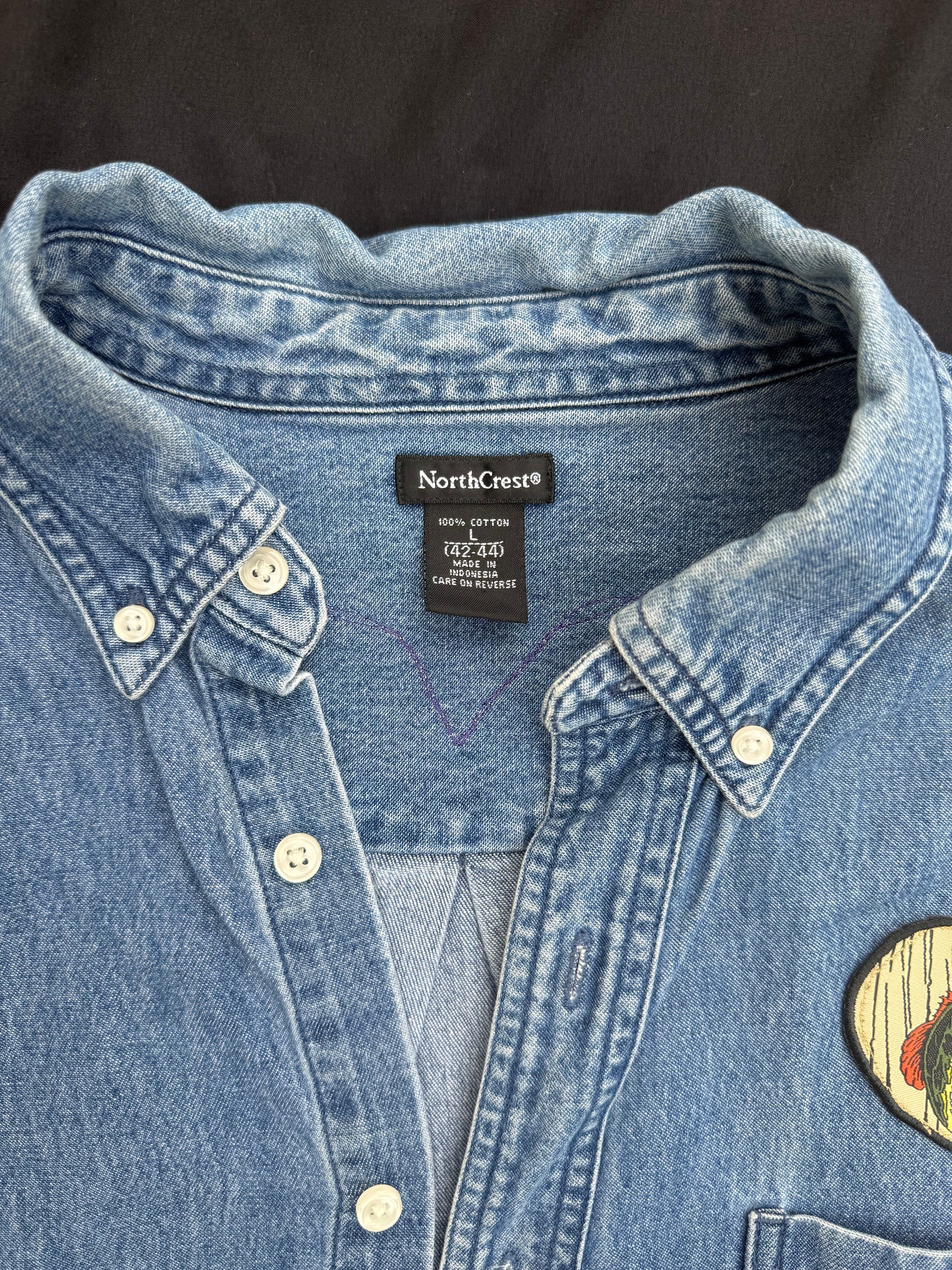 Billy strings patched jean button up