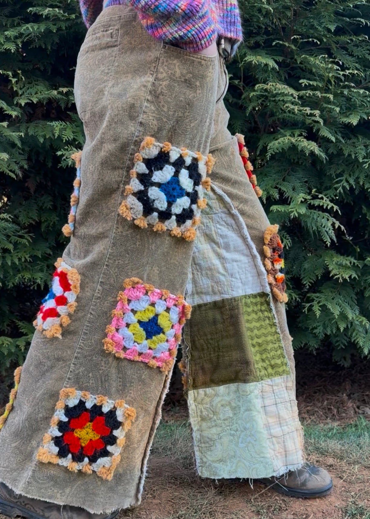 Ginger bread granny square pants