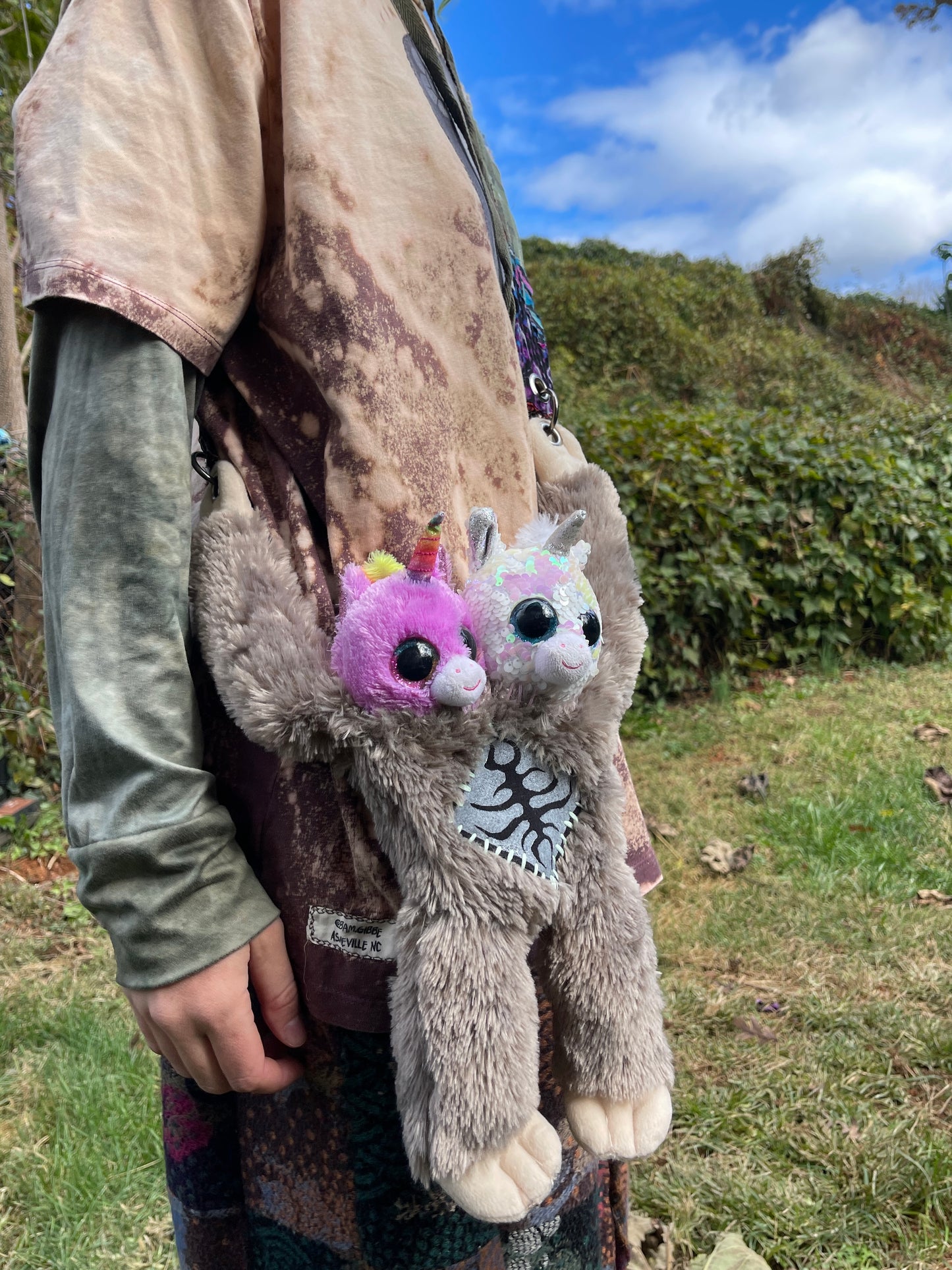 Two headed unicorn hybrid side bag