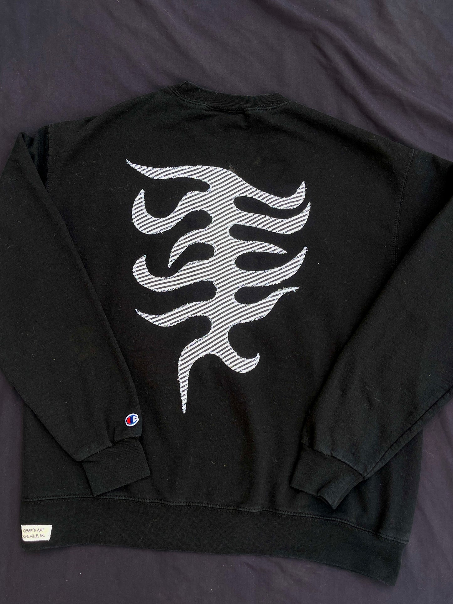 B&W butterfly + spine sweatshirt