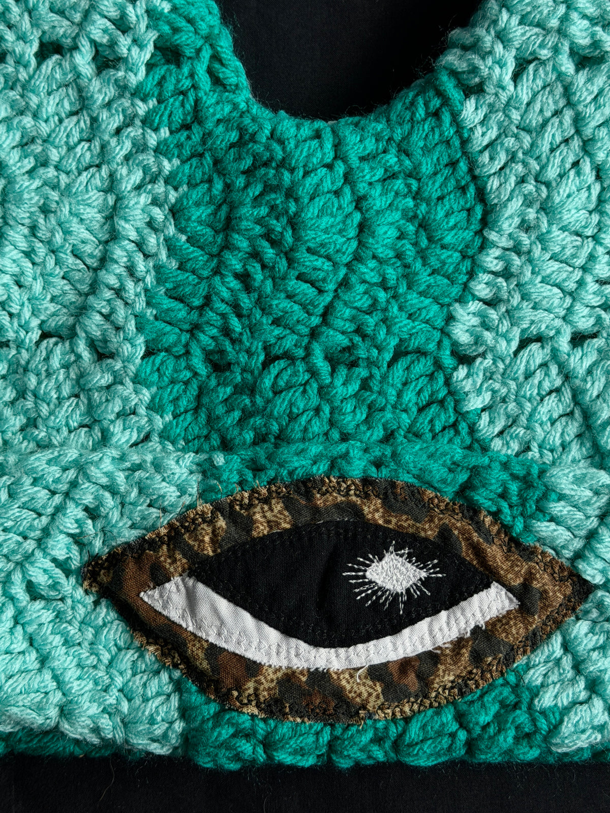 Crochet eyeball hat