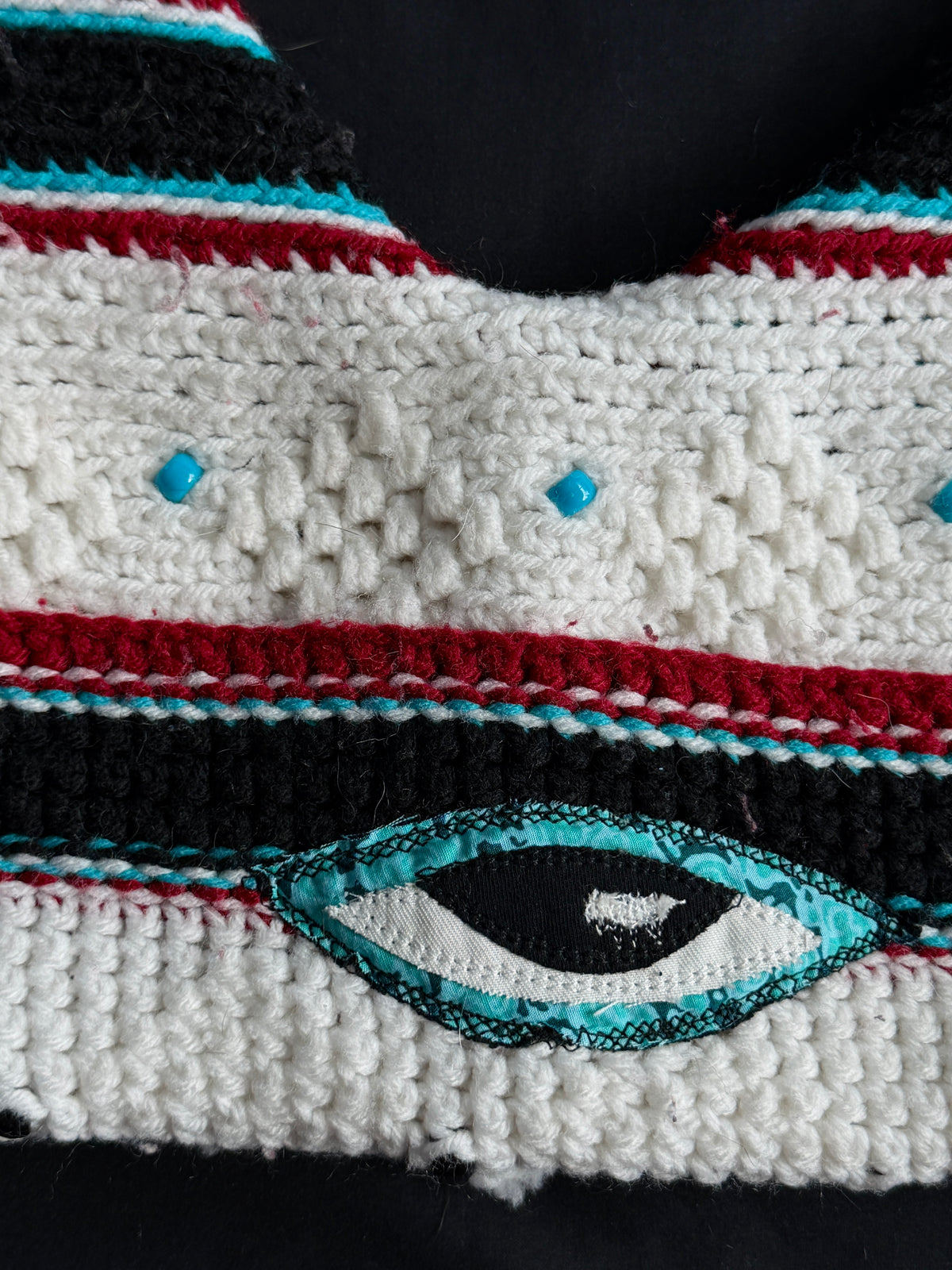 Crochet eyeball hat