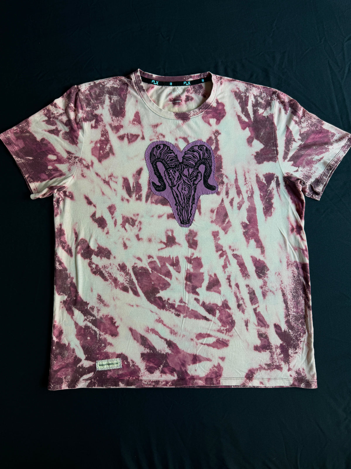 All seeing billy skull bleach dyed t-shirt