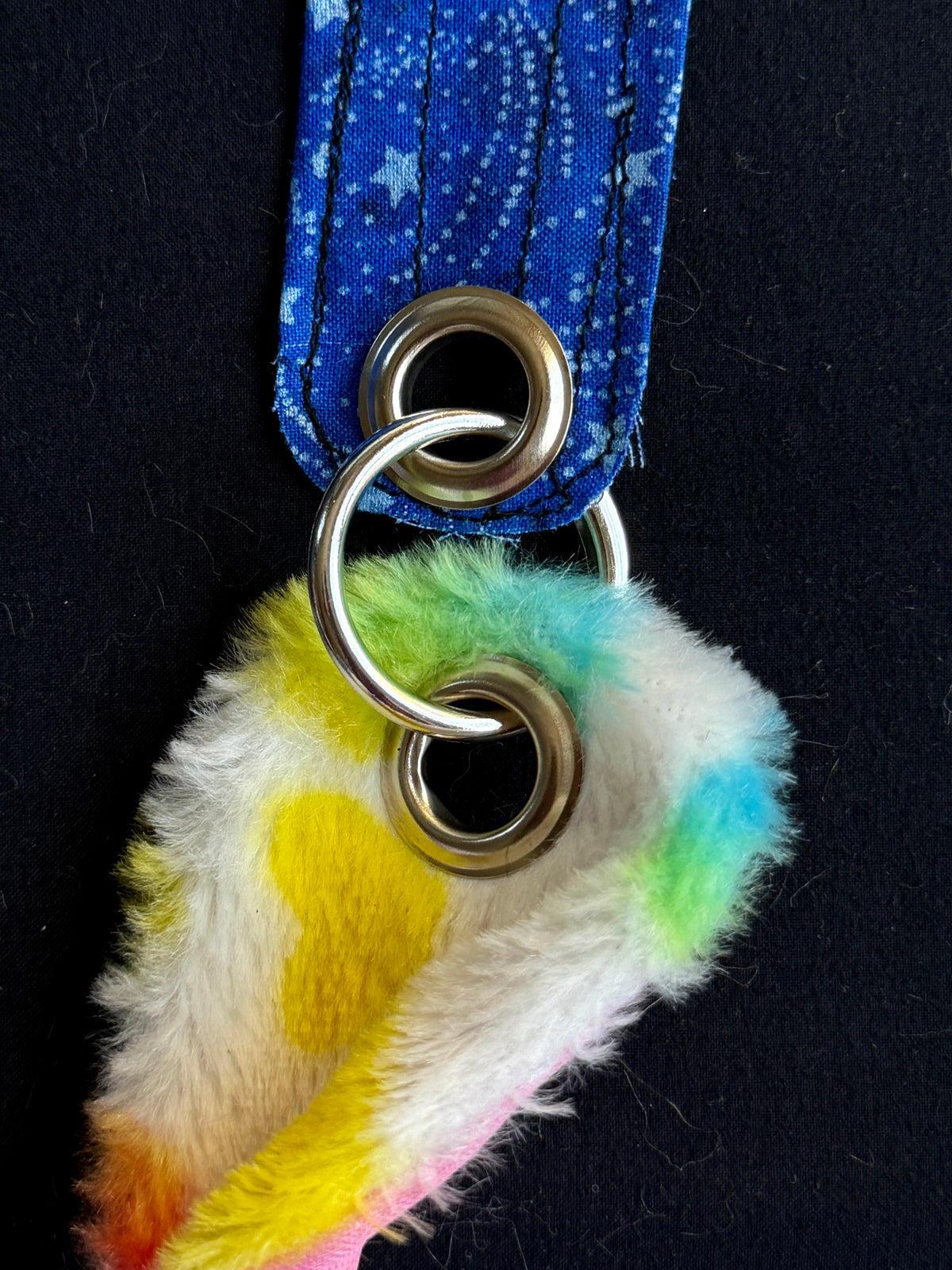Rainbow dog + elephant hybrid side bag