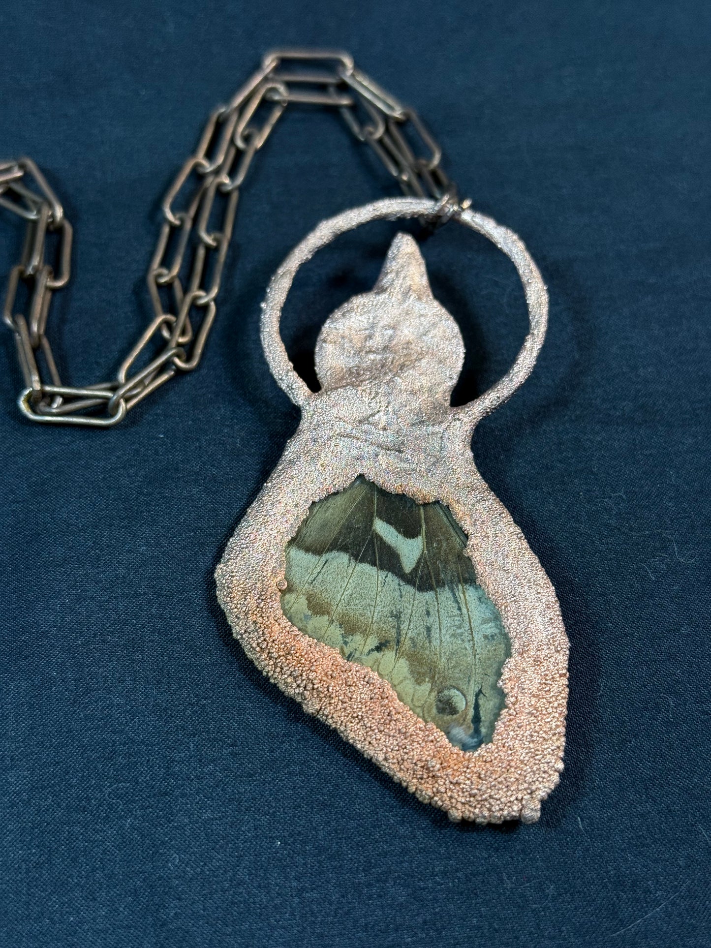 Jewel beetle moth amulet